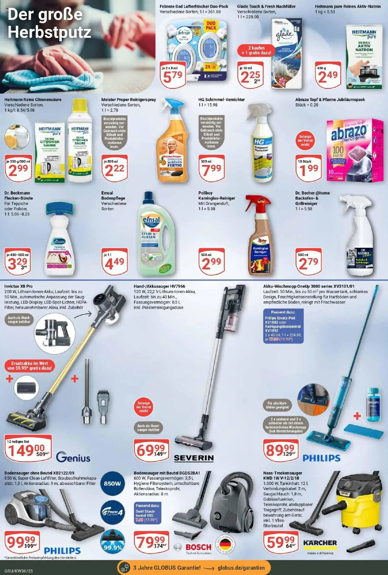 Globus prospekt Grünstadt	 – gültig ab 01.09.2025 | Seite: 24 | Produkte: Bosch, Philips, Bad, Teppich