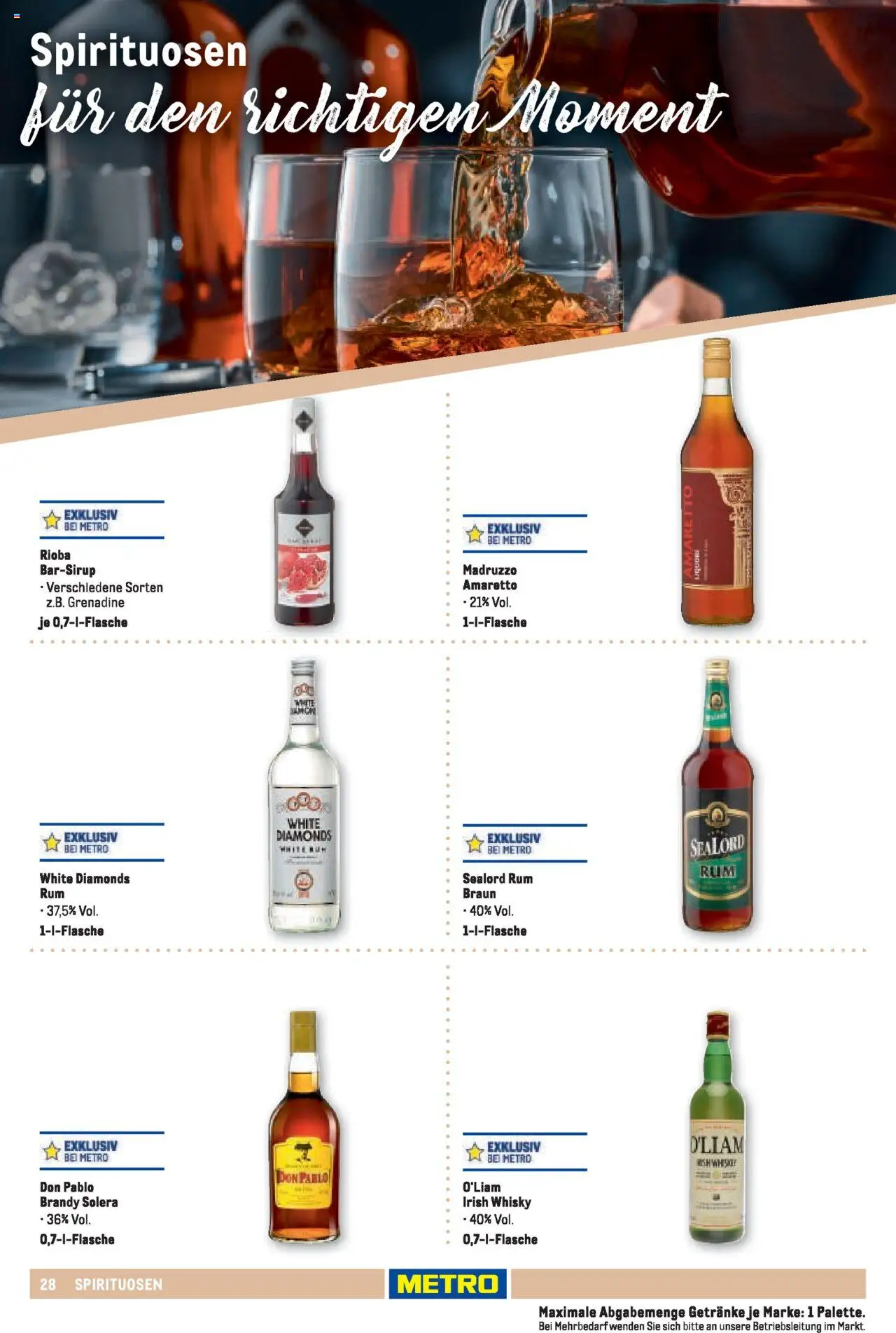 Metro Sortimentskatalog Vereine & Feste – gültig ab 01.06.2024 | Seite: 28