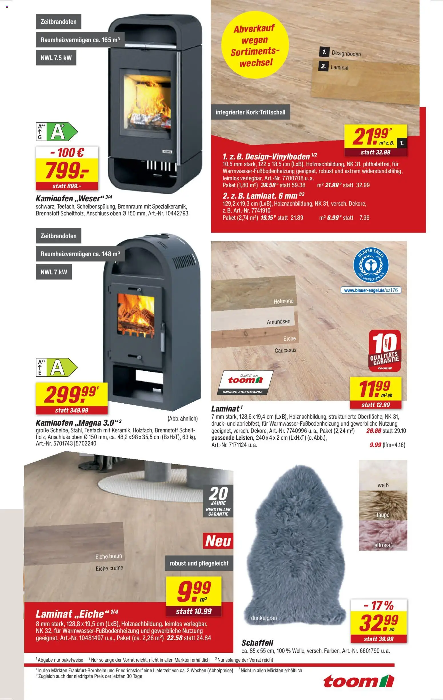 Toom Baumarkt Prospekt 	 – gültig ab 13.12.2025 | Seite: 7 | Produkte: Creme, Kaminofen