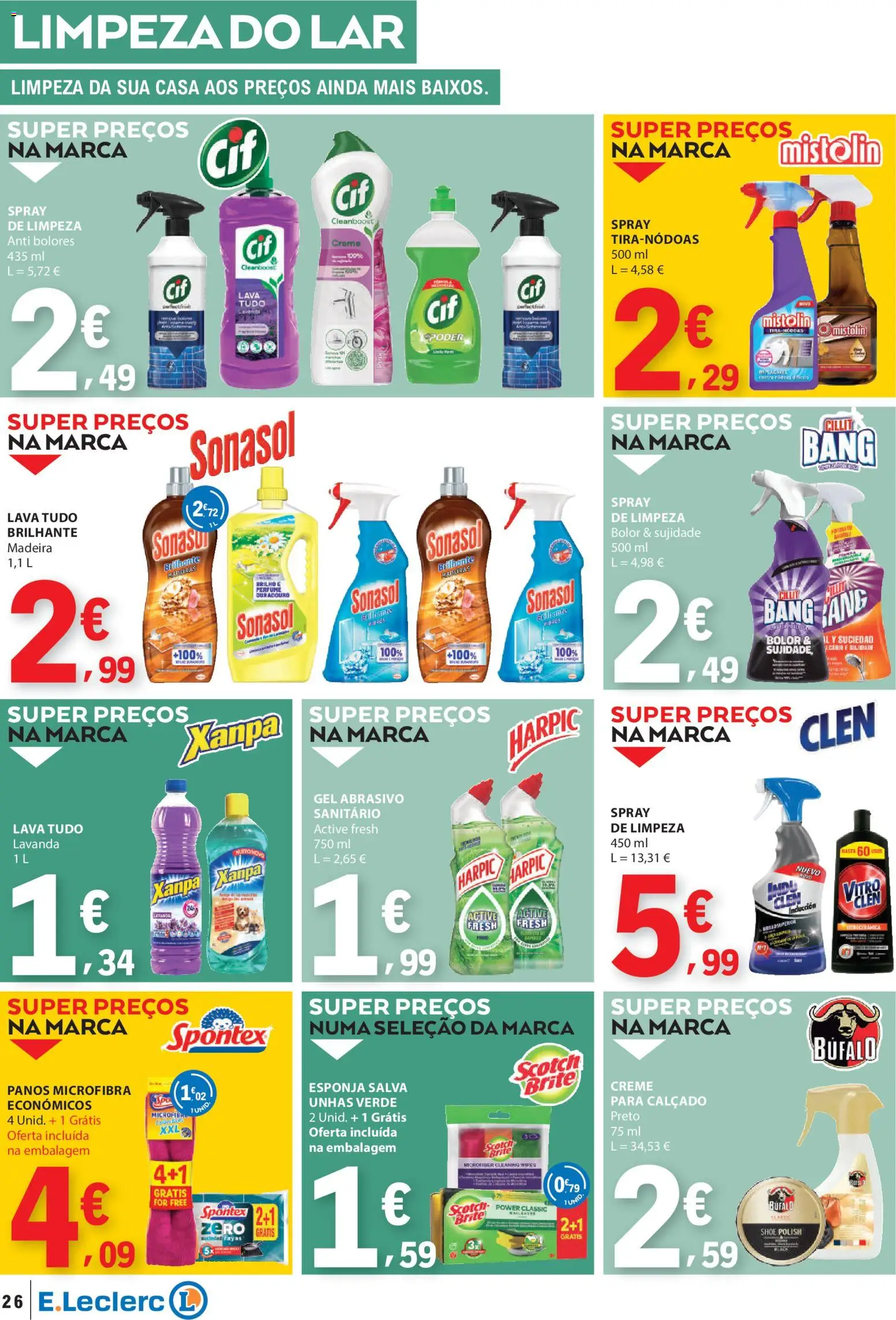 E.Leclerc folheto │ válido de 22.01.2026 | Página: 26 | Produtos: Perfume, Esponja, Madeiras, Creme