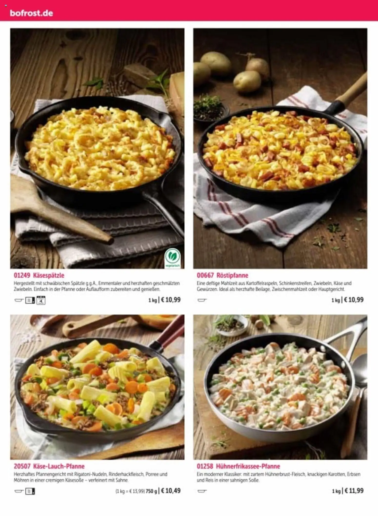 Bofrost Katalog – gültig ab 06.03.2026 | Seite: 88 | Produkte: Käse, Mohren, Reis, Erbsen