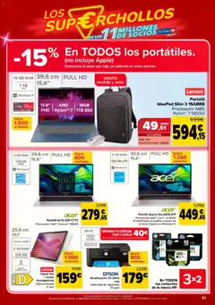 Vista previa Carrefour folleto válido desde el 23.04.2026 | Página: 90 | Productos: Té, Tablet, Impresora, Batería