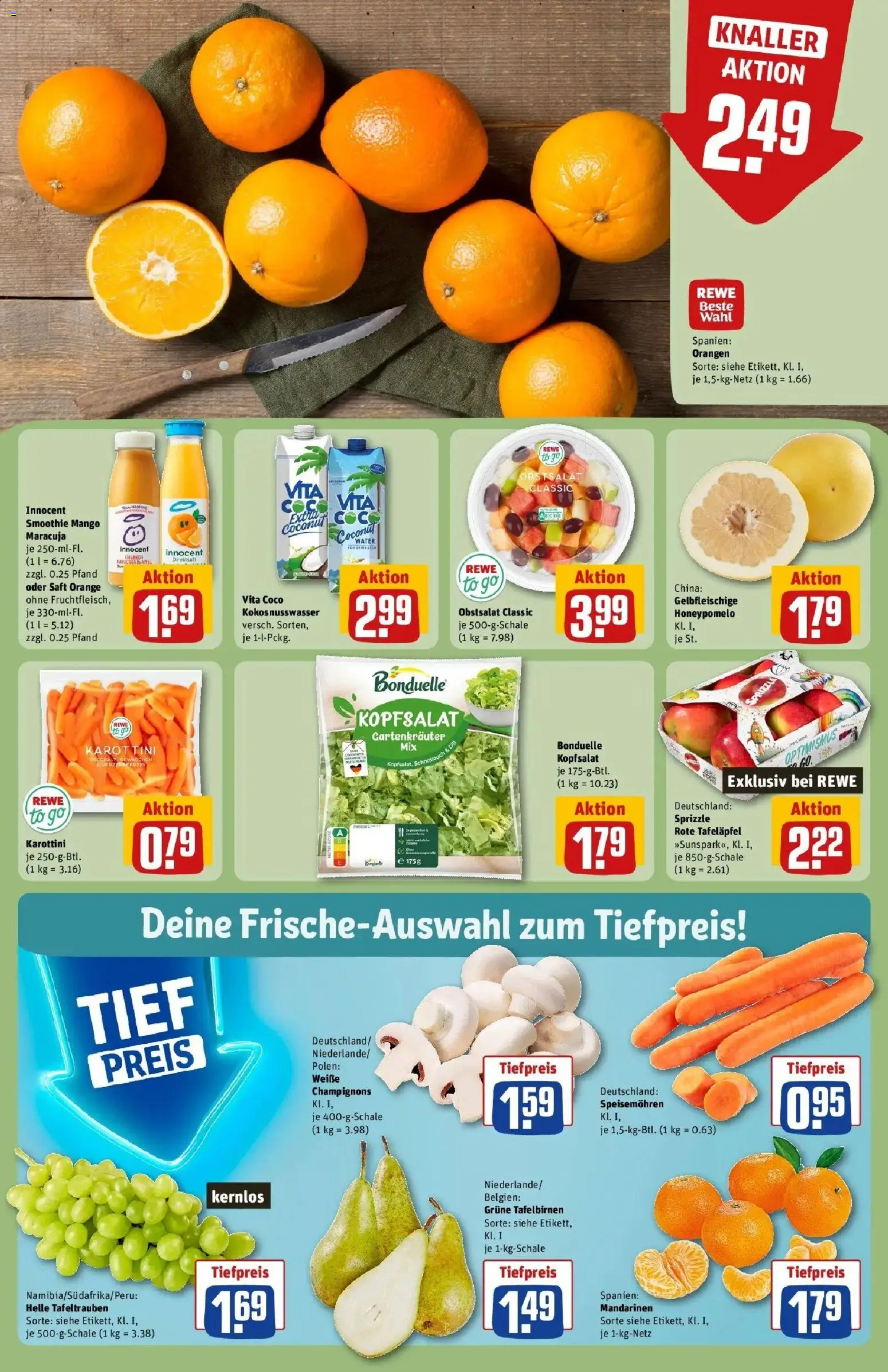 Rewe prospekt Höchberg	 – gültig ab 16.02.2026 | Seite: 10 | Produkte: Orangen, Mango, Dill, Saft