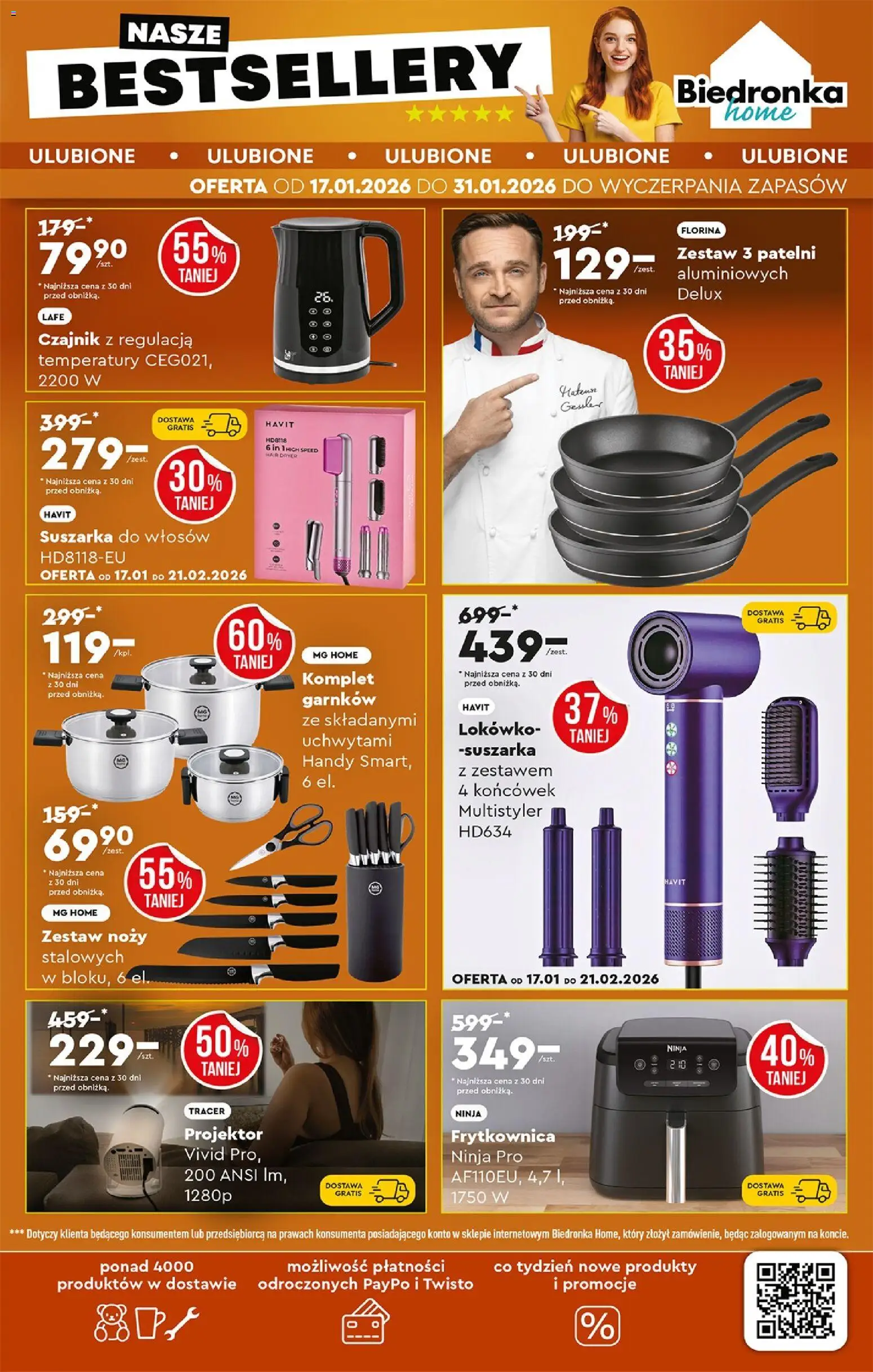 Biedronka gazetka - Home od 17.01.2026 | Strona: 5 | Produkty: Suszarka, Czajnik, Suszarka do włosów, Komplet garnków