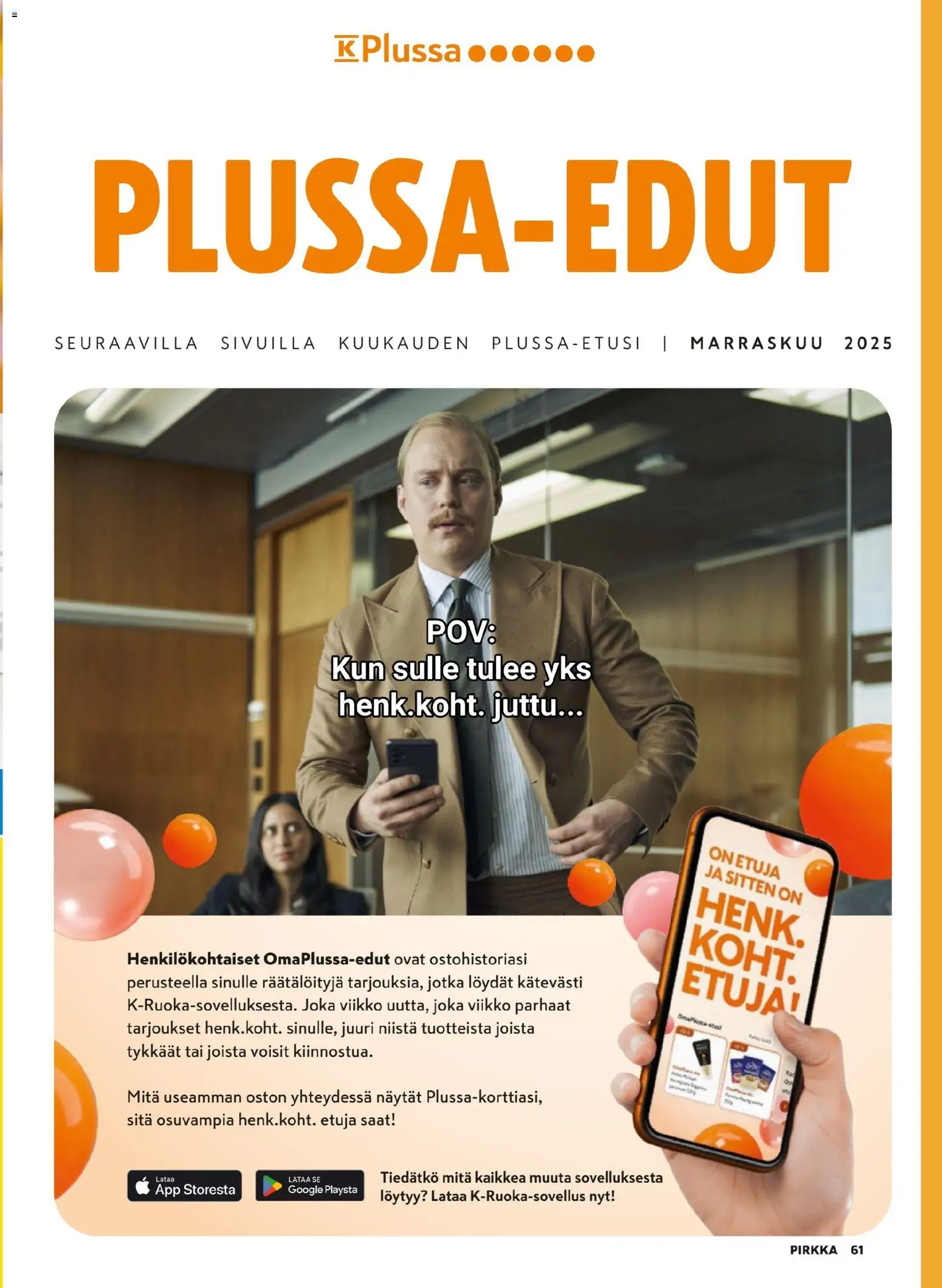 K-Citymarket - Pirkka – voimassa 05.11.2025 alkaen | Sivu: 61