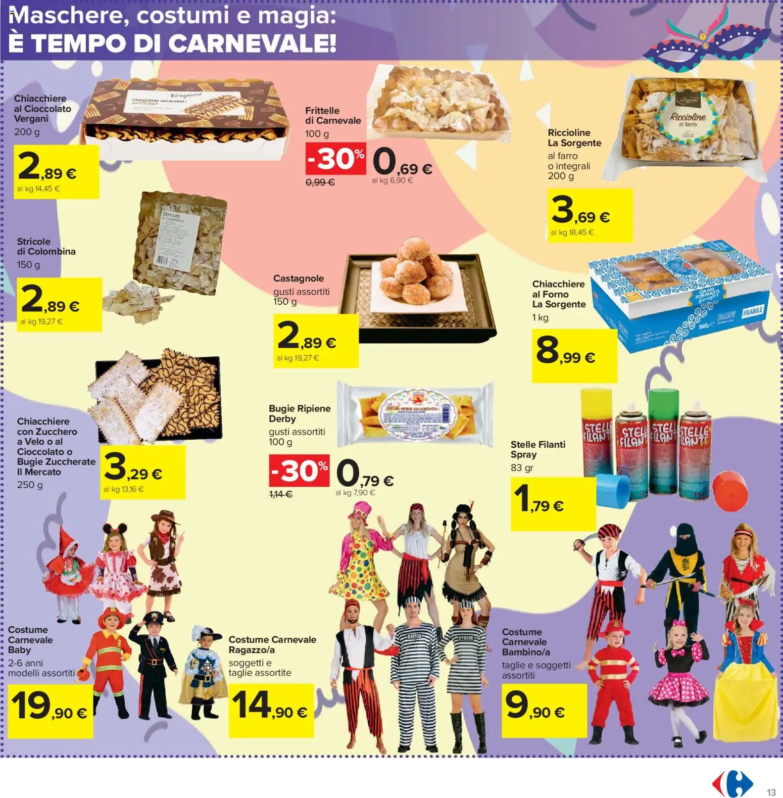 Volantino Carrefour del 27.01.2026 | Pagina: 13 | Prodotti: Cioccolato, Zucchero, Forno, Farro