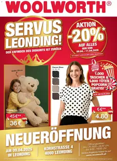 Woolworth - Servus Leonding! ab 09.04.2026 gültig