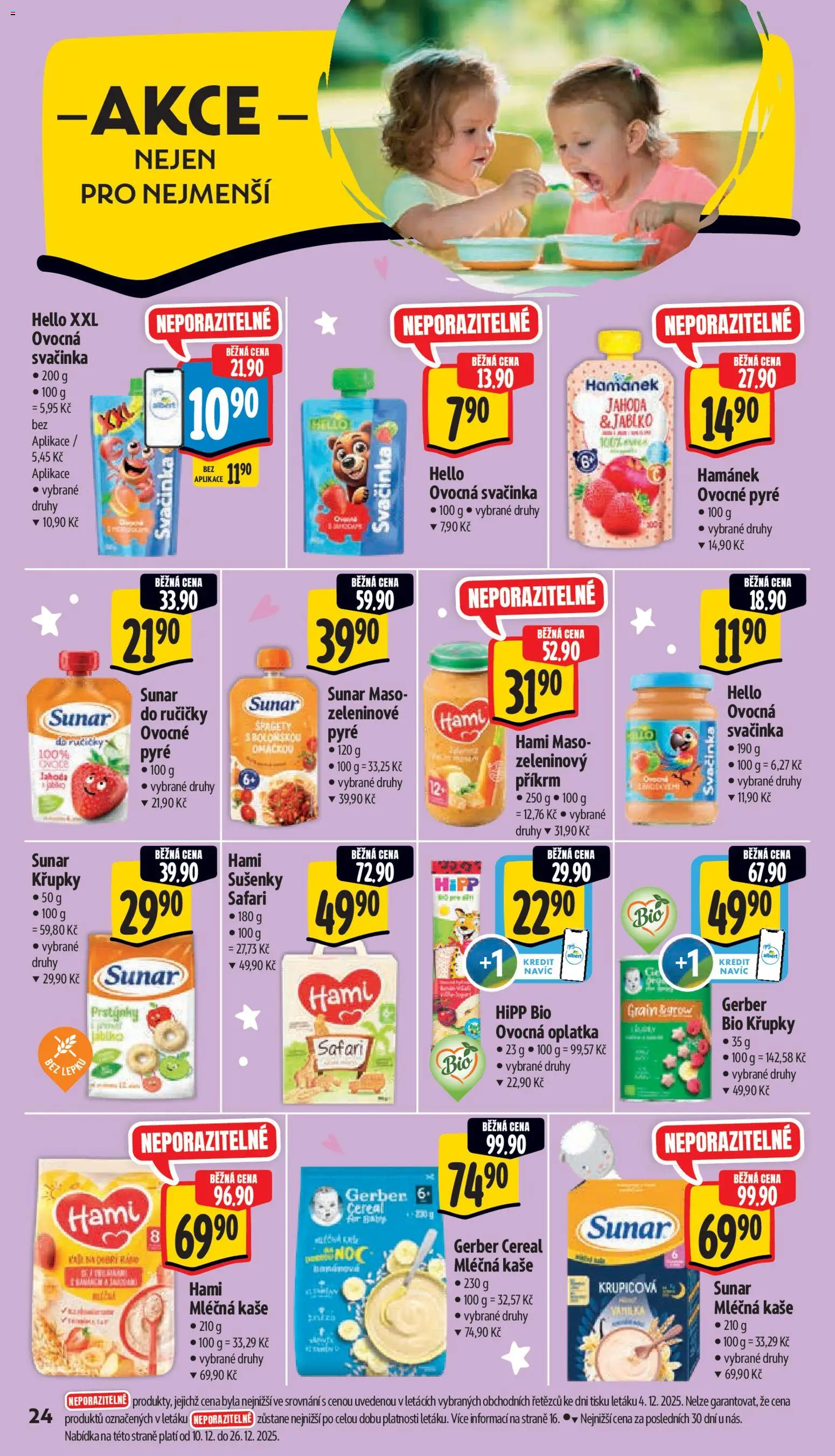 Albert leták - Supermarket od 10.12.2025 | Strana: 32 | Produkty: Špagety, Příkrm, Hamánek, Kaše