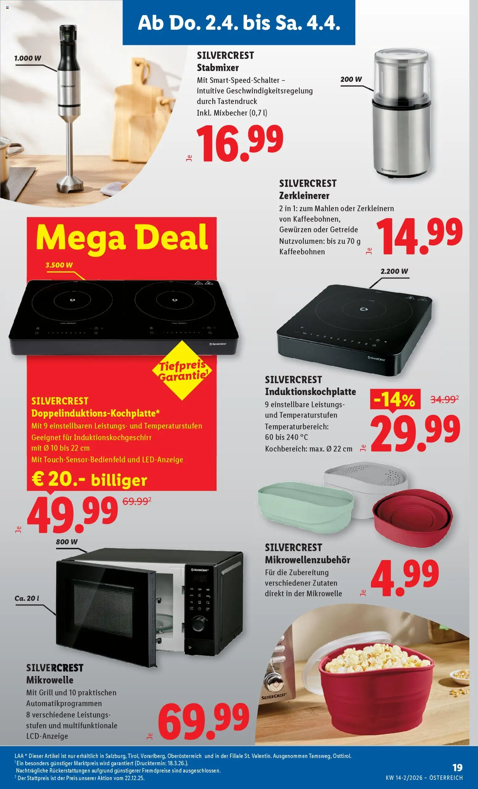 Lidl Flugblatt - Altenmarkt im Pongau, St. Johann im Pongau, Zell am See gültig ab 02.04.2026 | Seite: 21 | Produkte: Getreide, Mikrowelle, Grill