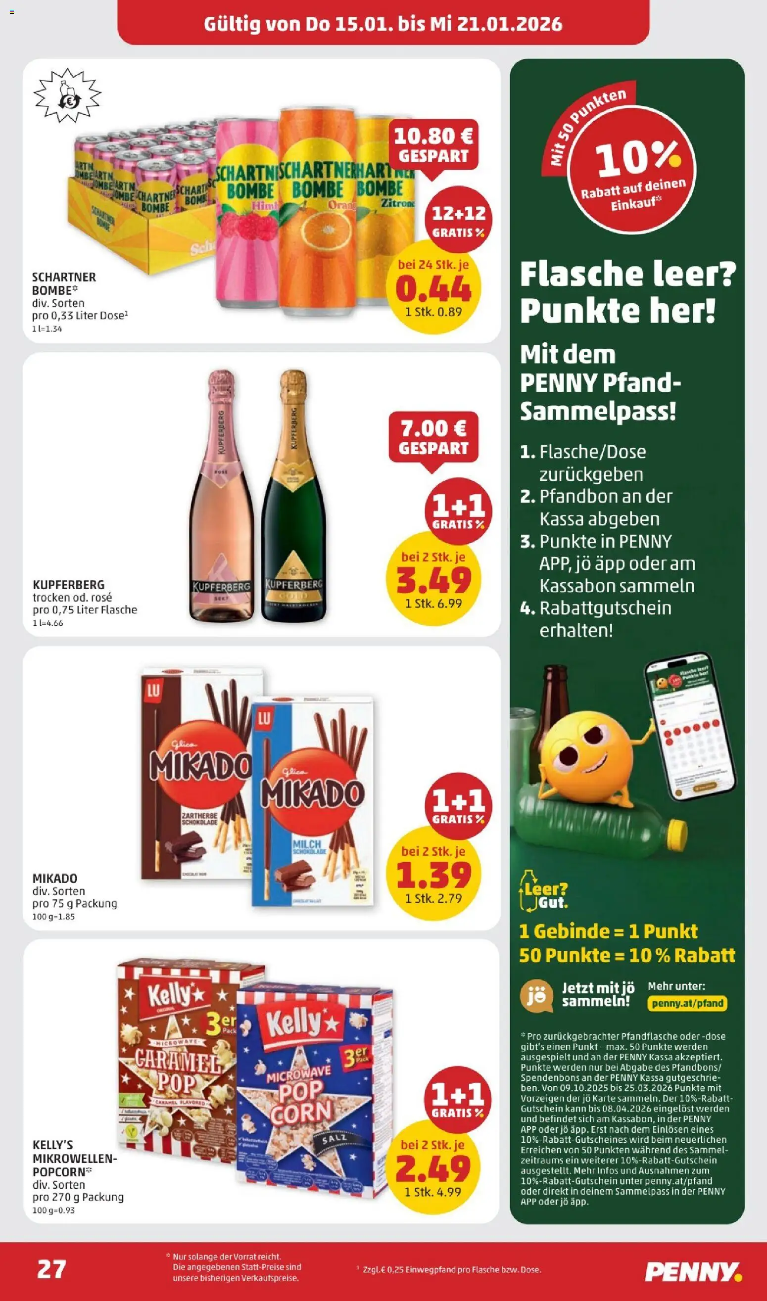 Penny Markt Flugblatt gültig ab 15.01.2026 | Seite: 27 | Produkte: Salz, Zitrone, Milch, Schokolade