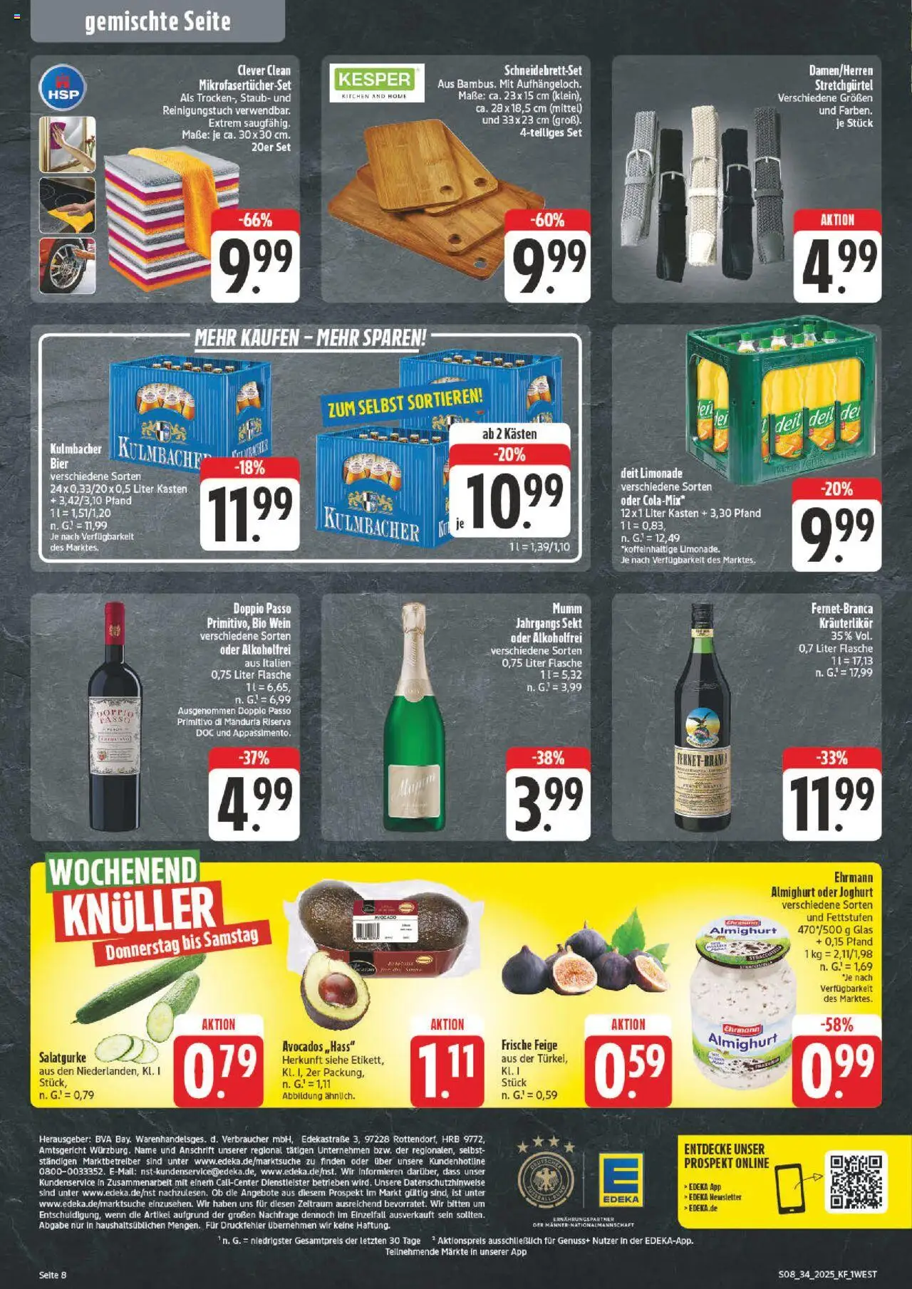 nah & gut Prospekt 	 - gültig ab dem 18.08.2025 | Seite: 8 | Produkte: Joghurt, Bier, Sekt, Doppio Passo