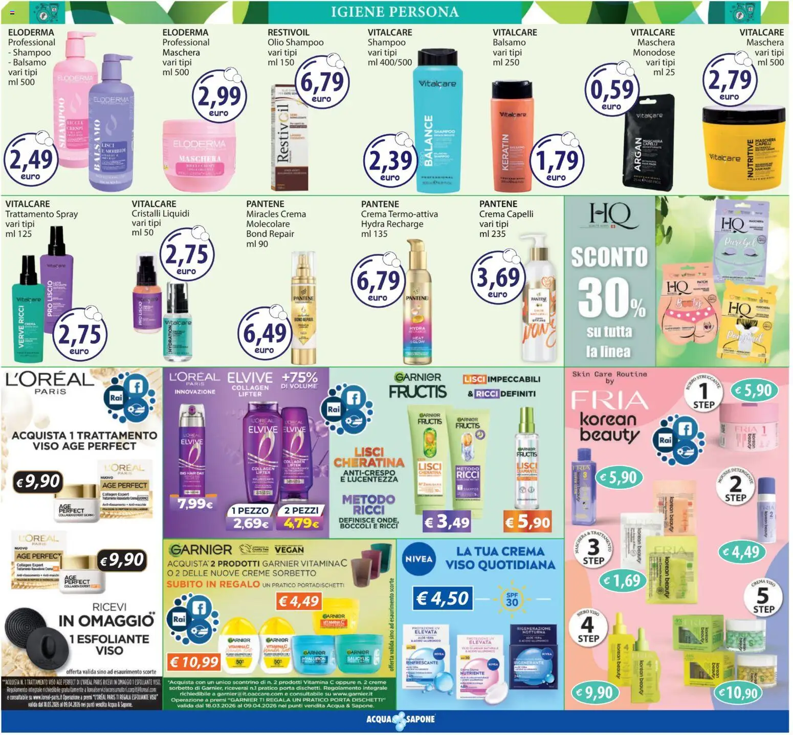 Volantino Acqua e Sapone del 12.03.2026 | Pagina: 7 | Prodotti: Balsamo, Maschera, Sorbetto, Acqua