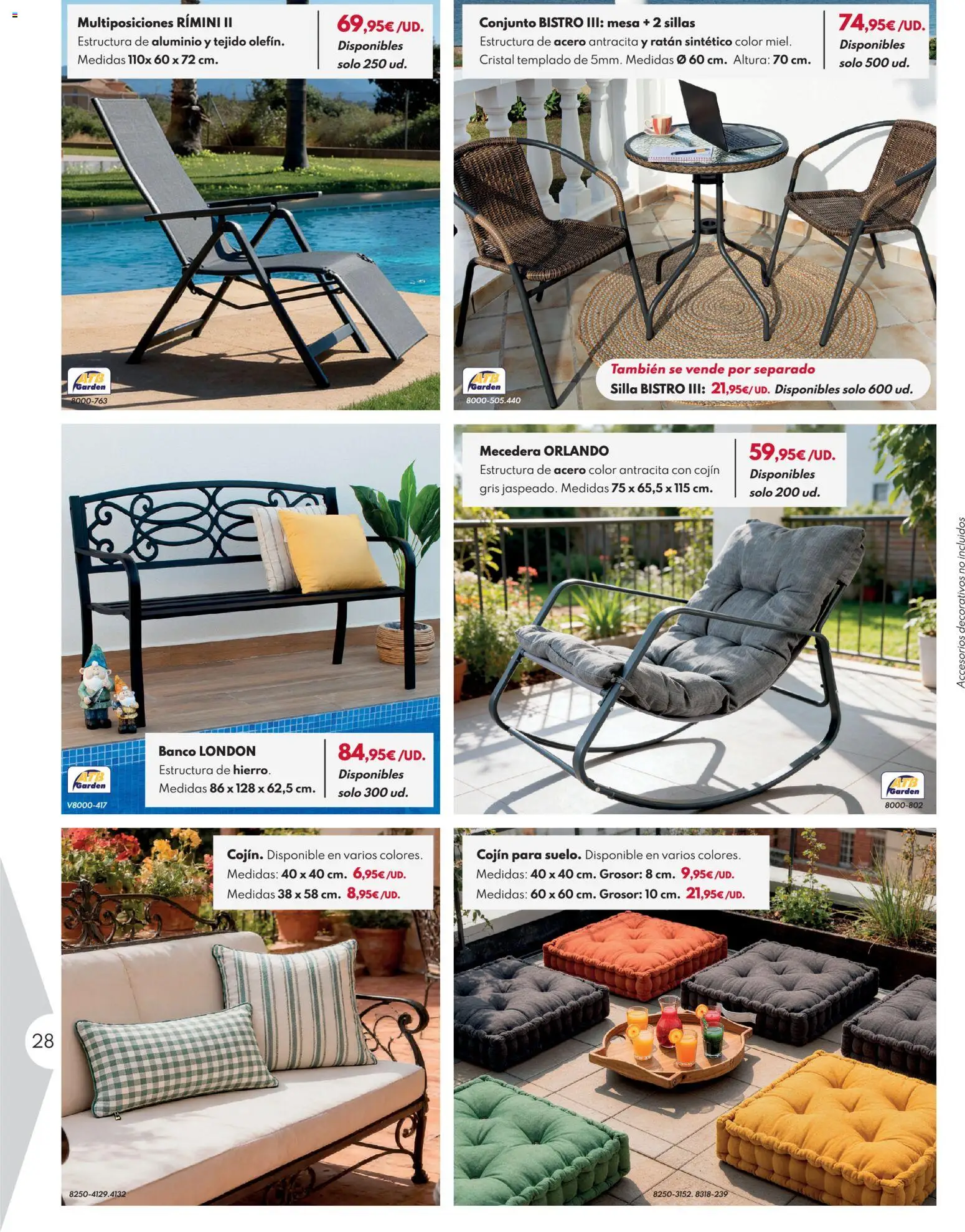 BricoCentro folleto │ válido desde el 23.03.2026 | Página: 28 | Productos: Cojín, Mesa, Silla