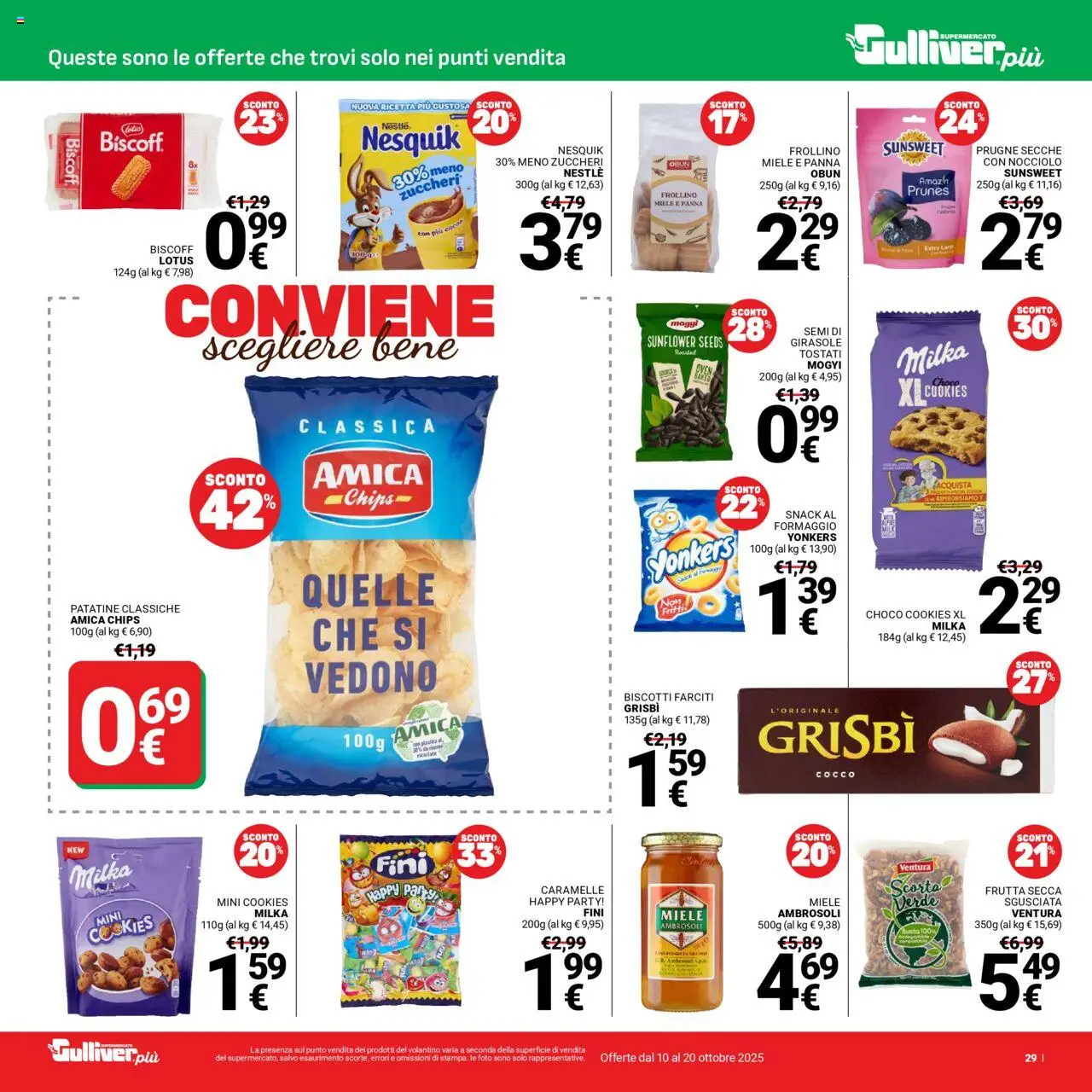 Volantino Gulliver del 10.10.2025 | Pagina: 29 | Prodotti: Caramelle, Frutta, Cocco, Miele