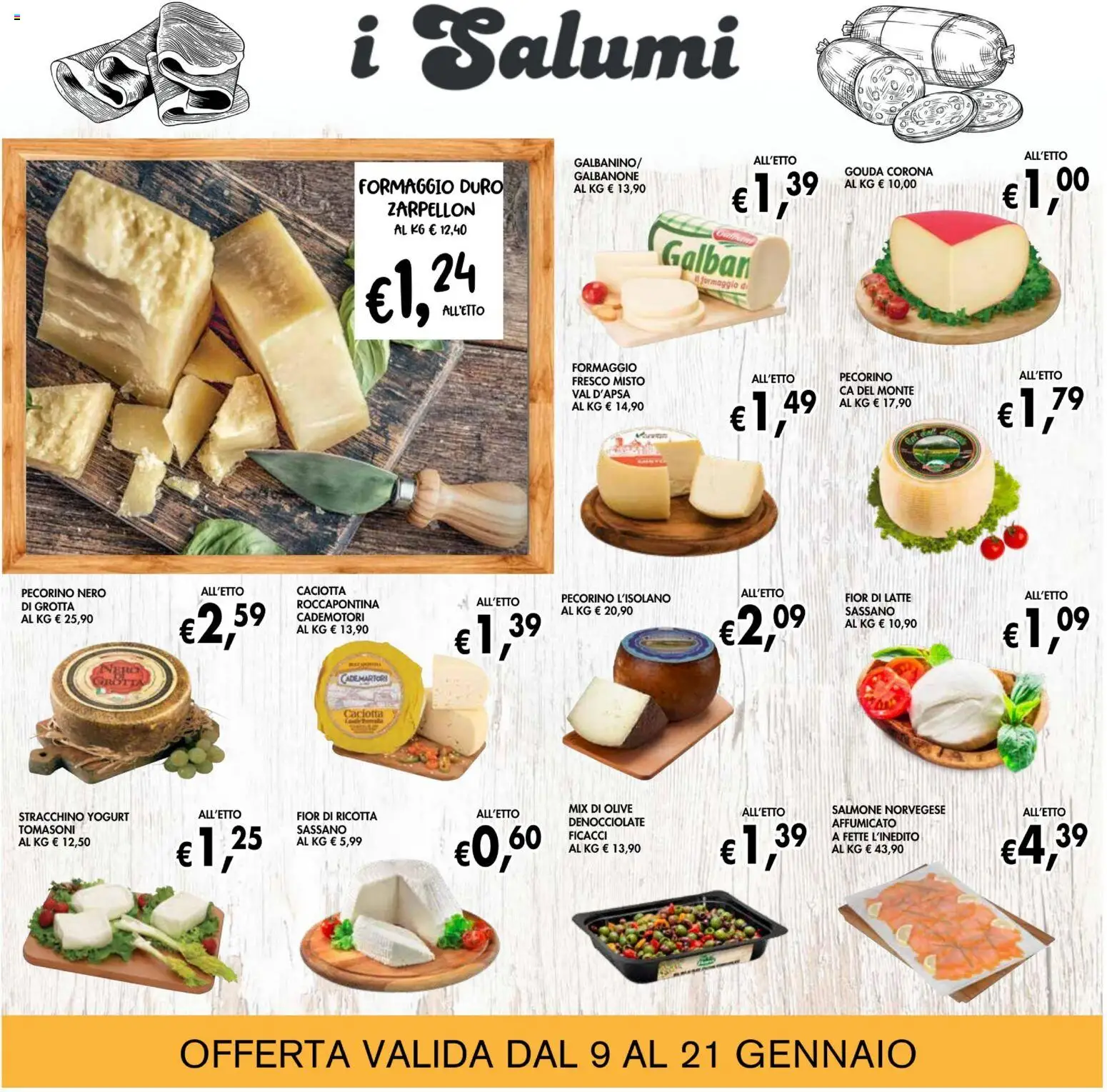 Volantino Coal del 09.01.2026 | Pagina: 7 | Prodotti: Yogurt, Formaggio, Ricotta, Pecorino