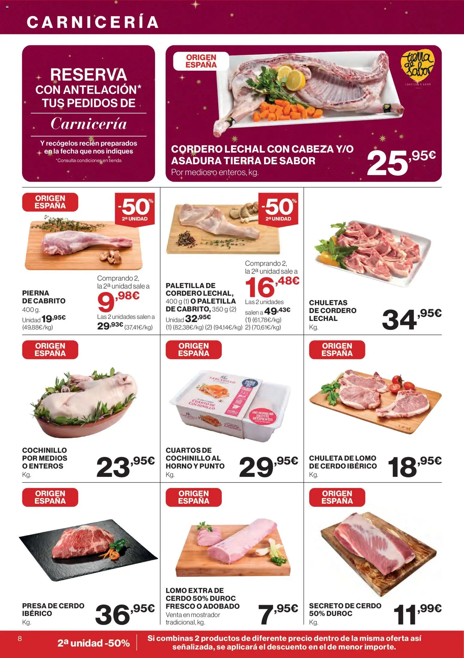 Hipercor catálogo │ válido desde el 18.12.2025 | Página: 8 | Productos: Cerdo, Horno, Φίλτρο καφέ