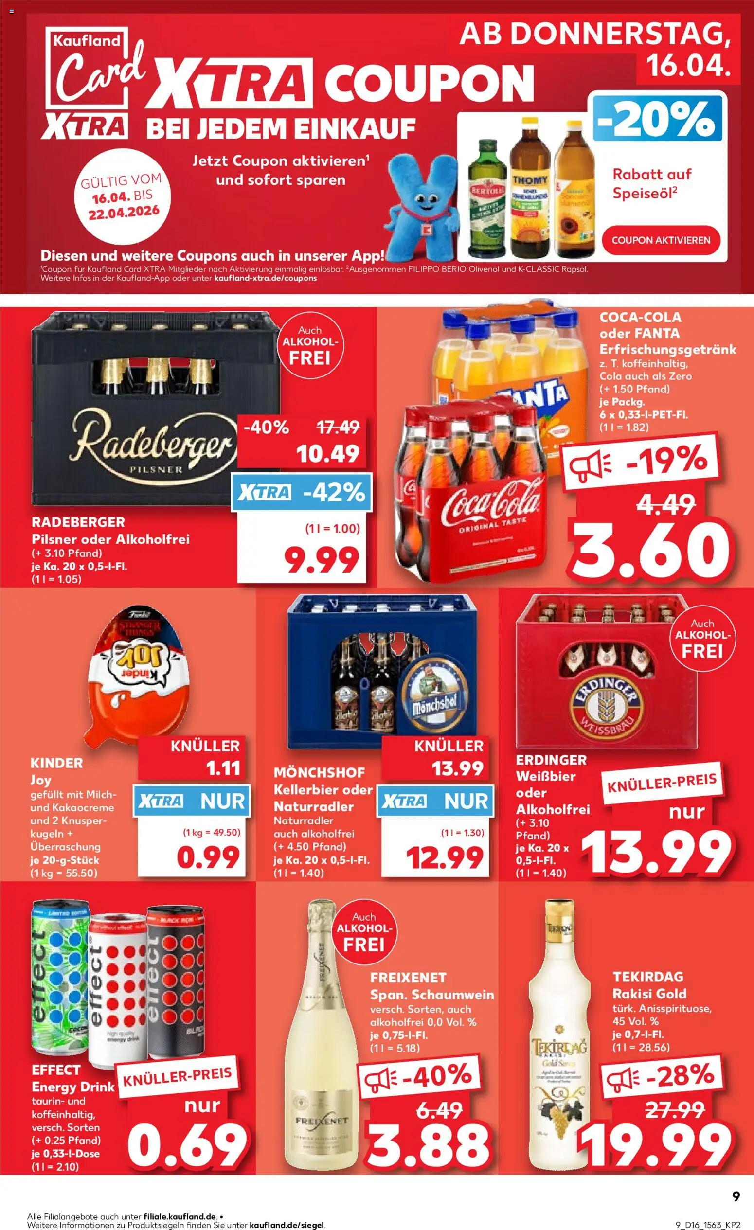 Kaufland Prospekt Hamburg	 – gültig ab 16.04.2026 | Seite: 9 | Produkte: Monchshof, Fanta, Erdinger, Energy