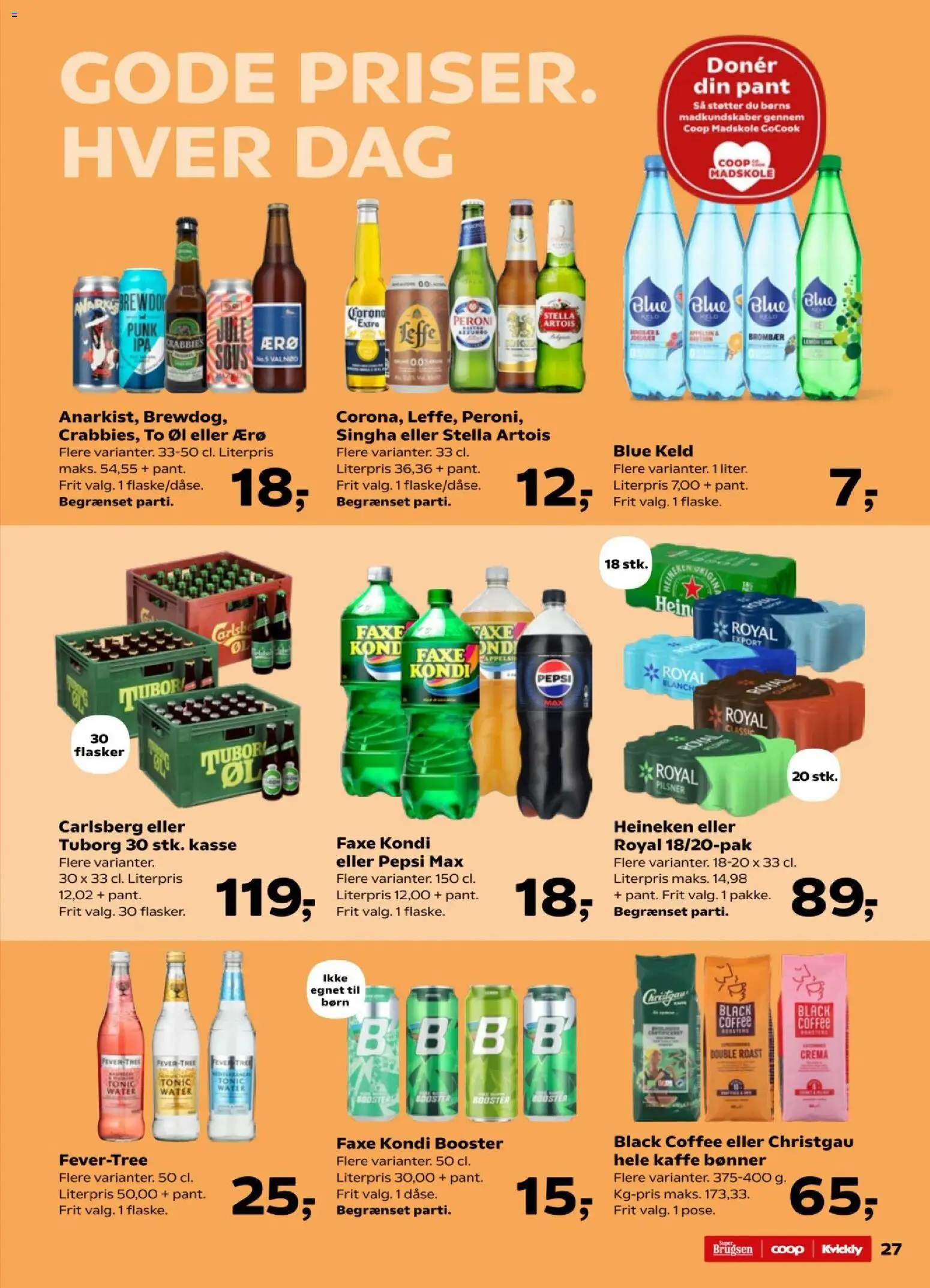 Kvickly tilbudsavis – gyldig fra 24.10.2025 | Side: 27 | Produkter: Kaffe, Faxe Kondi, Pepsi, Pepsi Max