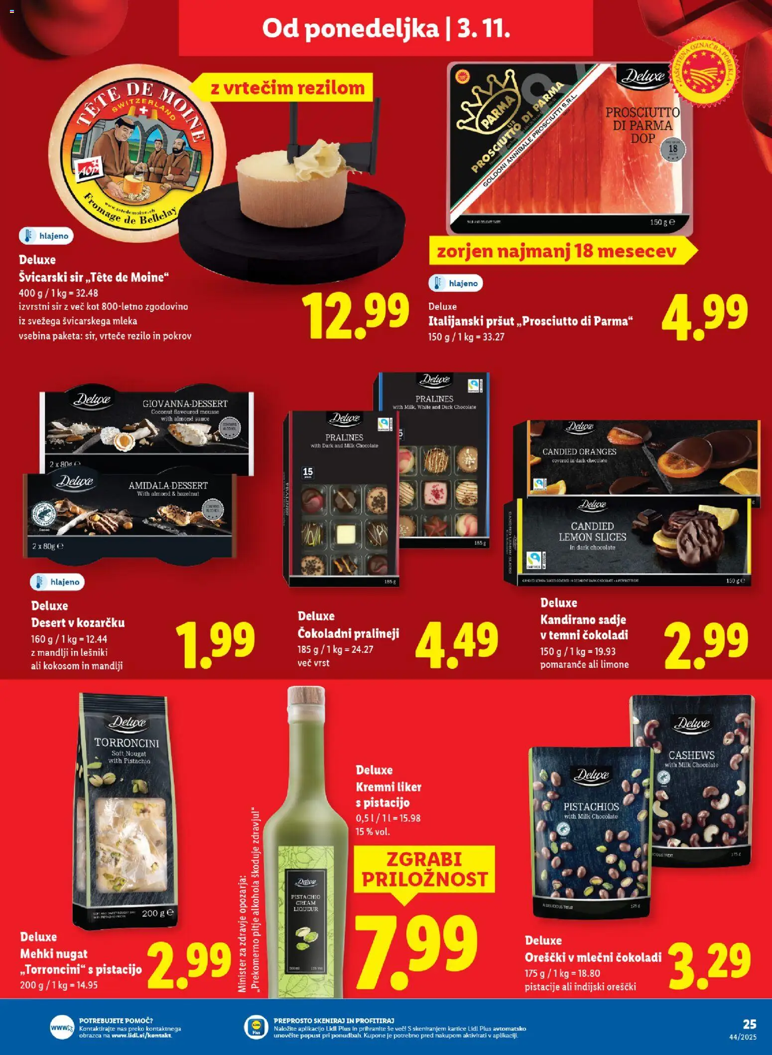 Novi Lidl katalog ponudbe – veljaven od 29.10.2025 | Stran: 49 | Izdelki: Pršut, Pistacije, Orescki, Sadje