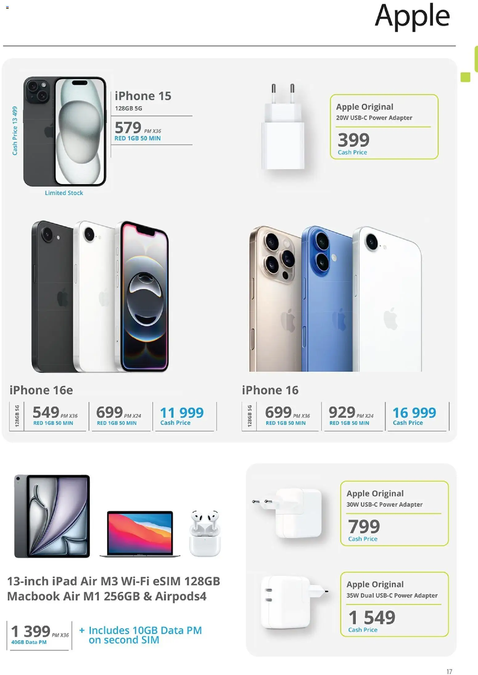 New Cellucity catalogue – valid from 06.03.2026 | Page: 17 | Products: Data, Sim, Adapter, Stock