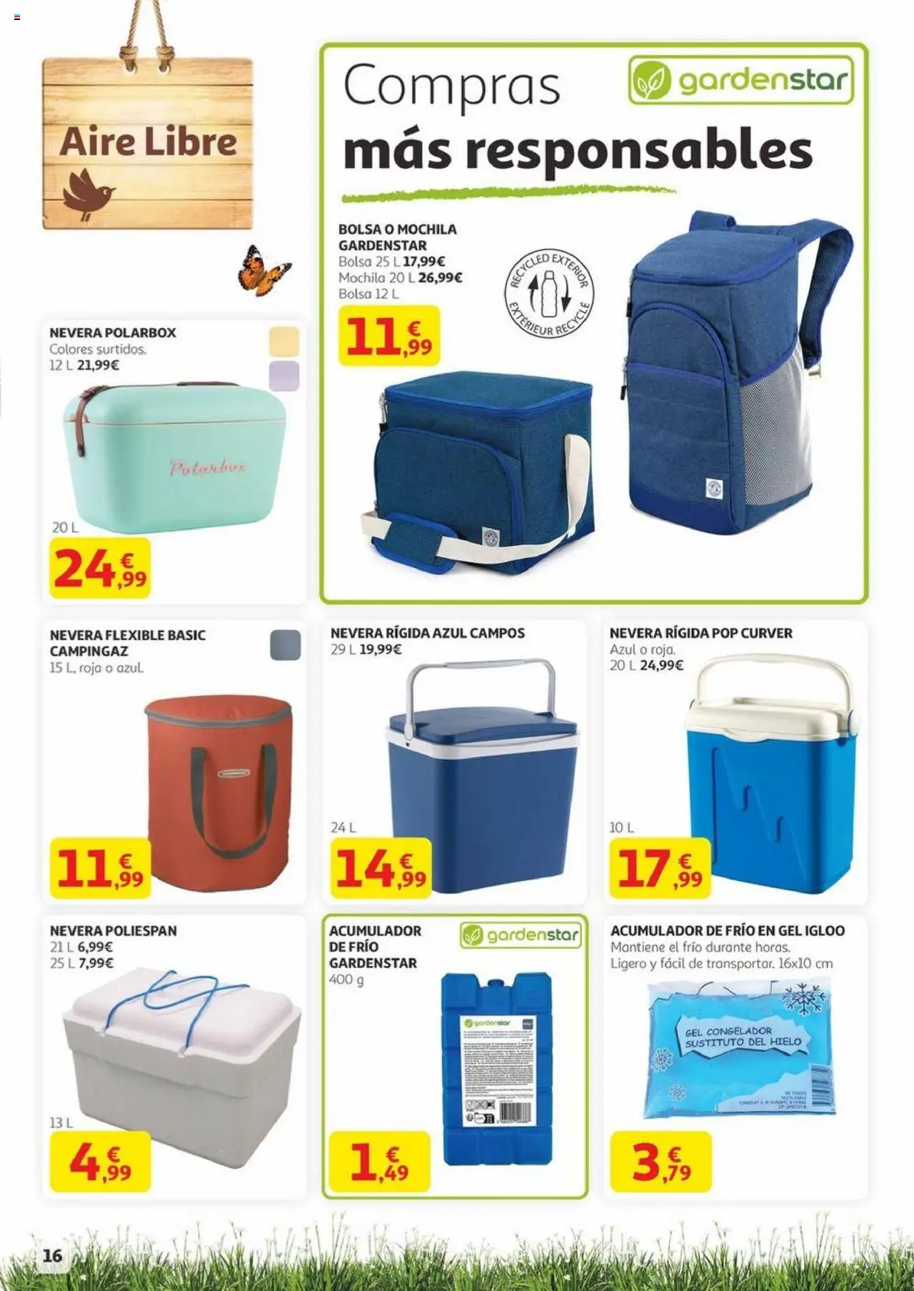 Alcampo - Aire libre │ válido desde el 29.05.2025 | Página: 16 | Productos: Ηλεκτρονικα ειδη, Mochila, Bolsa, Nevera
