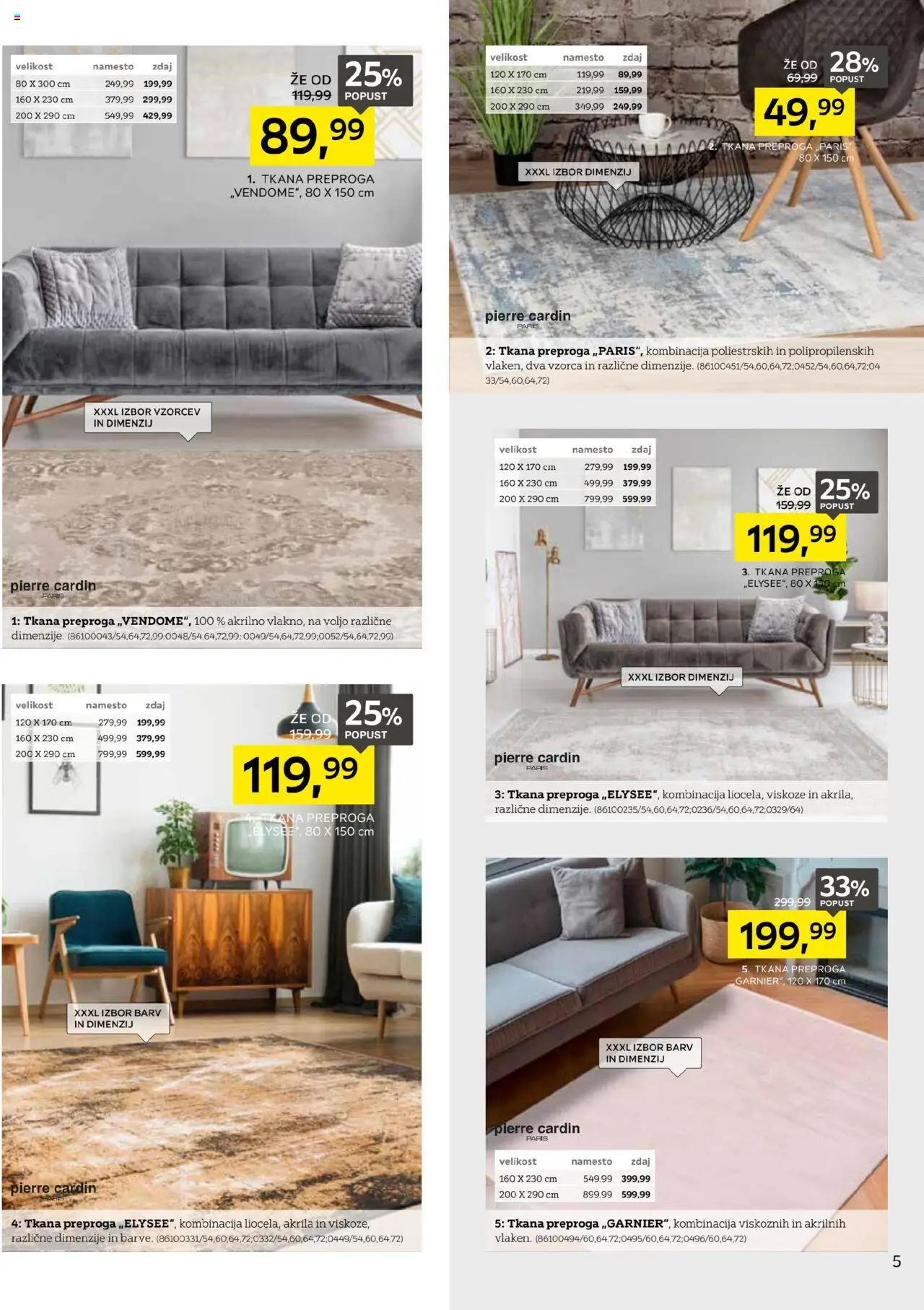 Novi XXXL Lesnina katalog ponudbe – veljaven od 30.09.2025 | Stran: 5 | Izdelki: Preproga