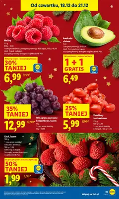 Pogląd oferty "Winogrona czerwone bezpestkowe, luzem, 1 kg" - ważna od 18.12.2025 | Strona: 31