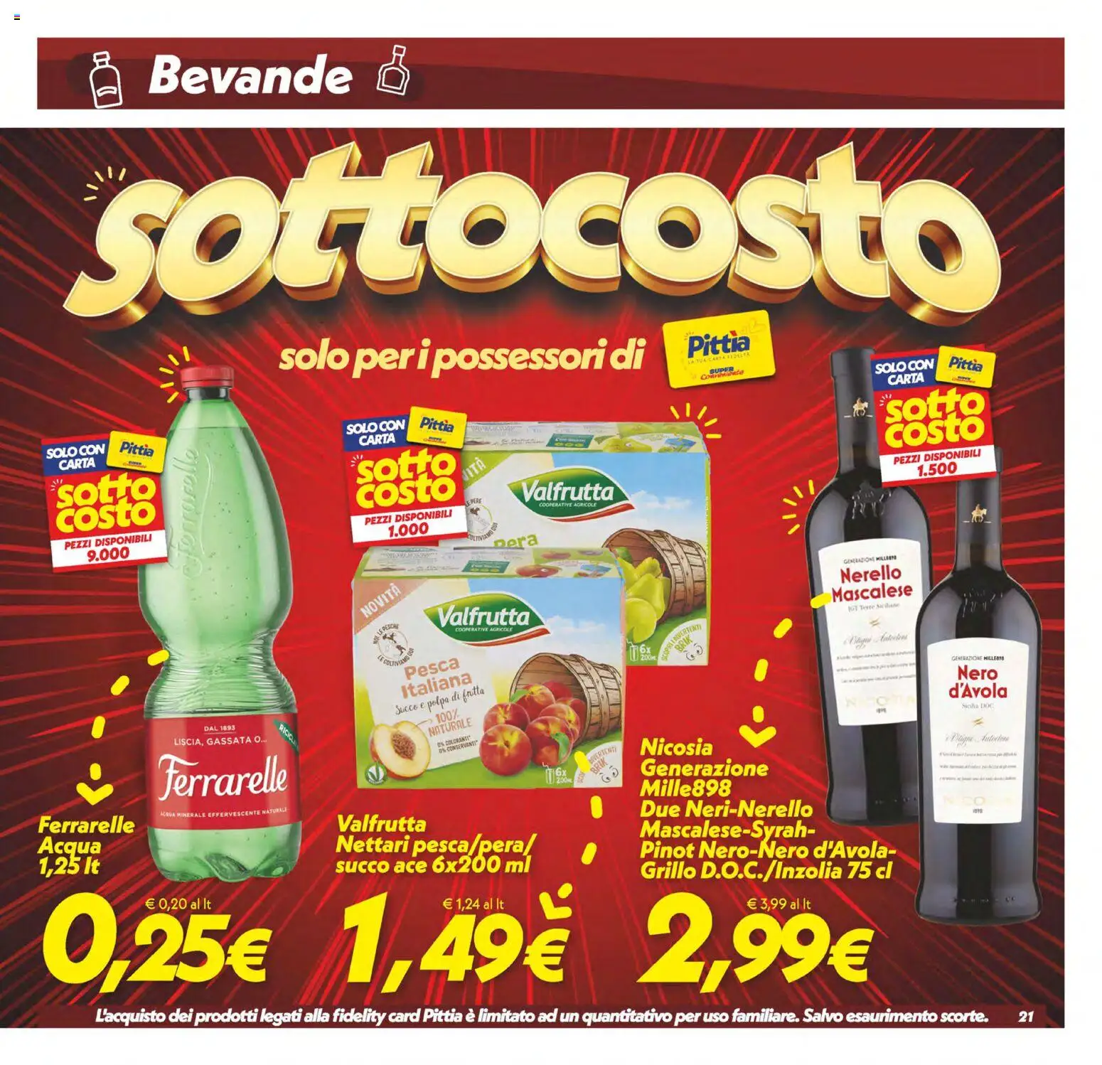 Volantino SuperConveniente del 24.02.2026 | Pagina: 21 | Prodotti: Succo, Acqua, Frutta, Ferrarelle