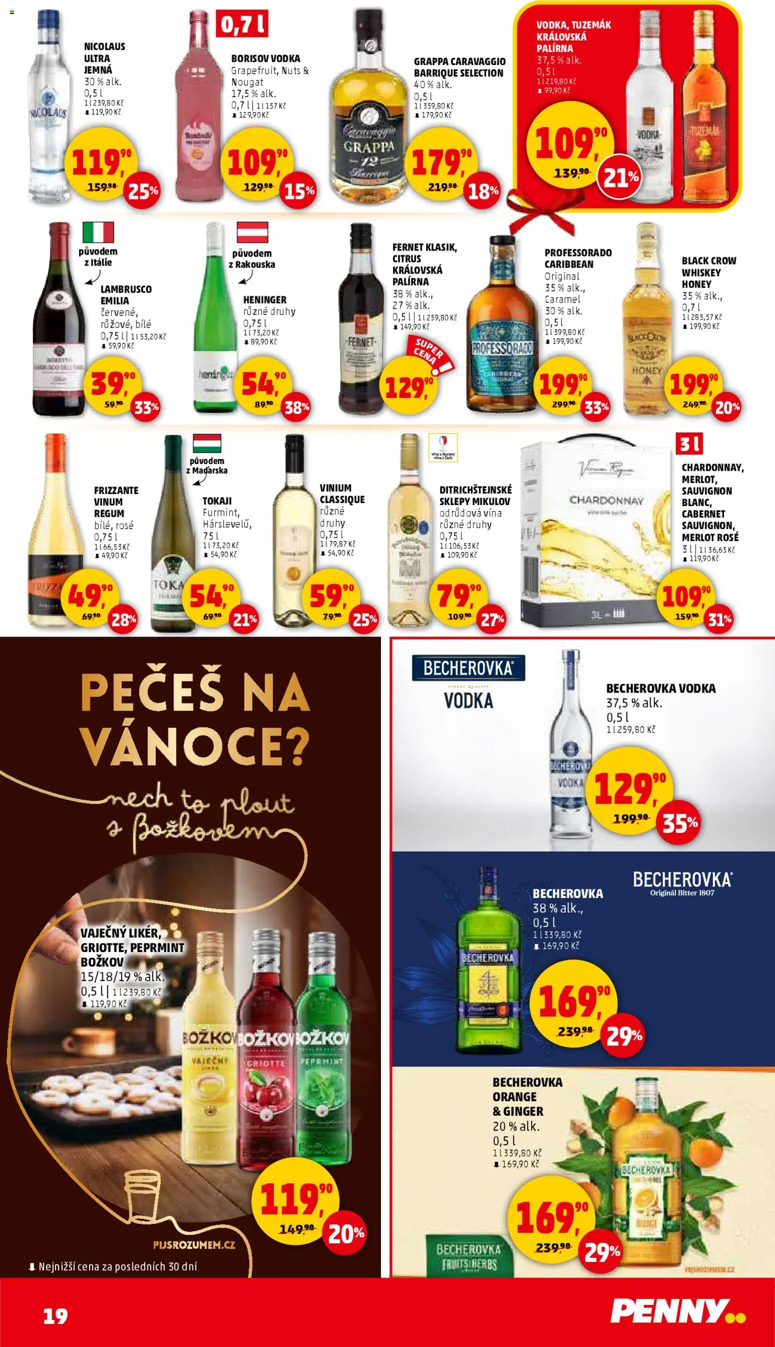 Penny Market leták - Čtvrtečník od 20.11.2025 | Strana: 19 | Produkty: Lambrusco, Frizzante, Tokaj, Božkov
