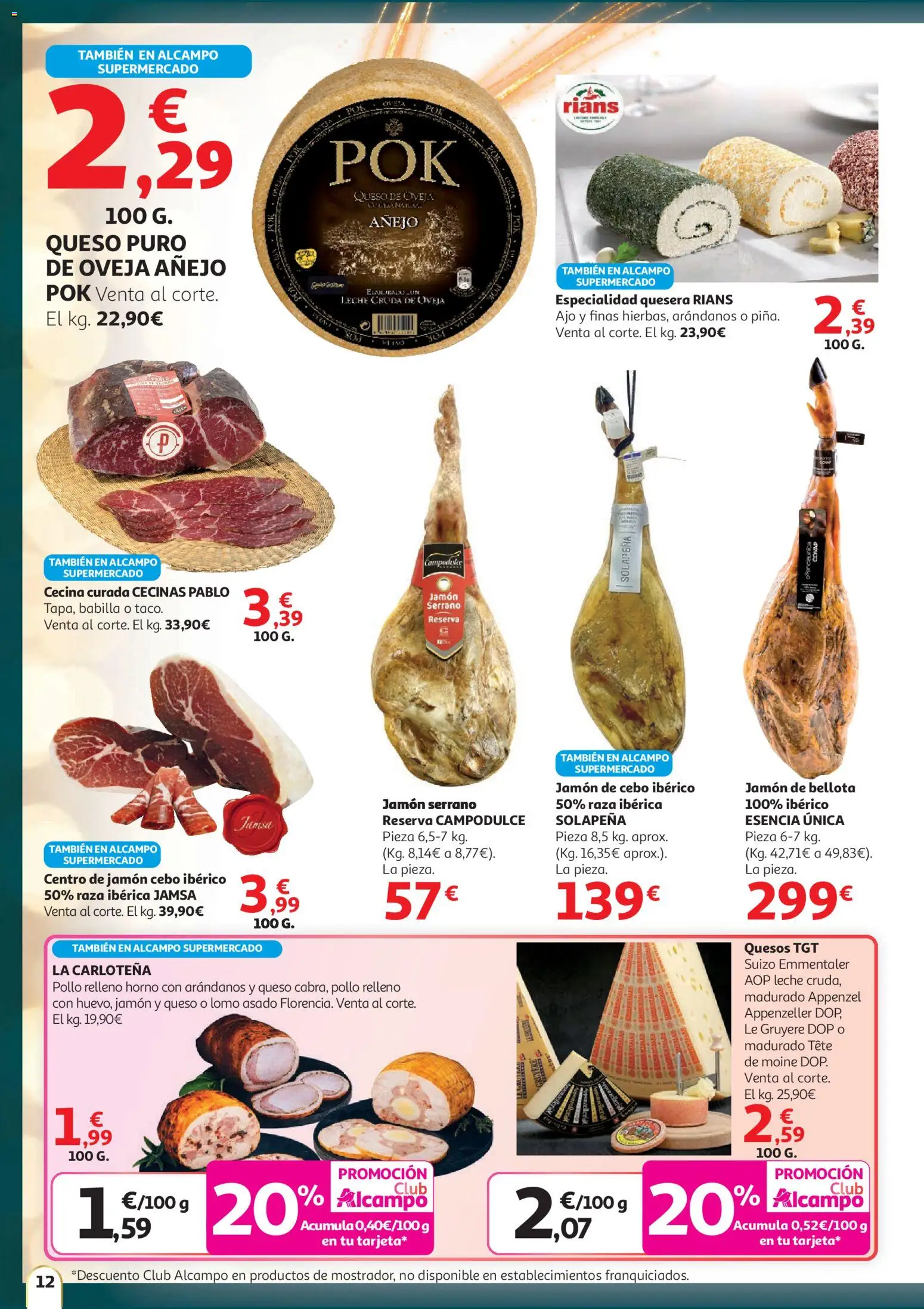 Alcampo - HP Unico │ válido desde el 11.12.2025 | Página: 12 | Productos: Jamón serrano, Queso de oveja, Jamón, Horno
