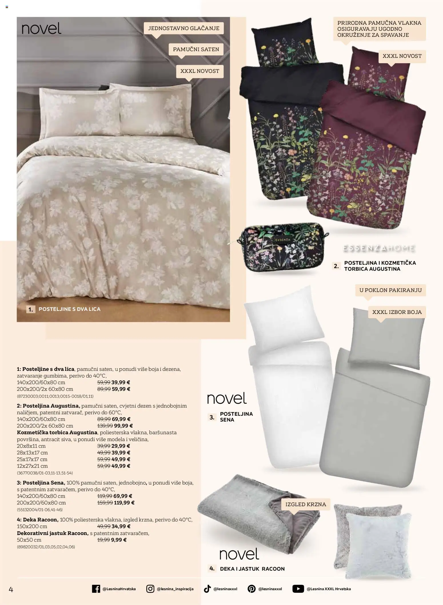 Lesnina katalog | vrijedi od 03.11.2025 | Stranica: 4 | Proizvodi: Jastuk, Posteljina, Torbica, Deka