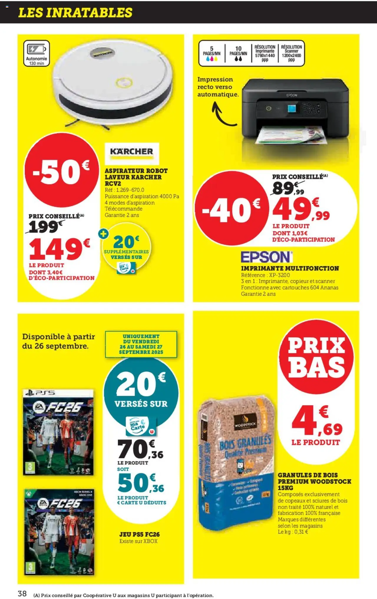  | Page: 38 | Produits: Imprimante multifonction, Scanner, Aspirateur robot, Télécommande
