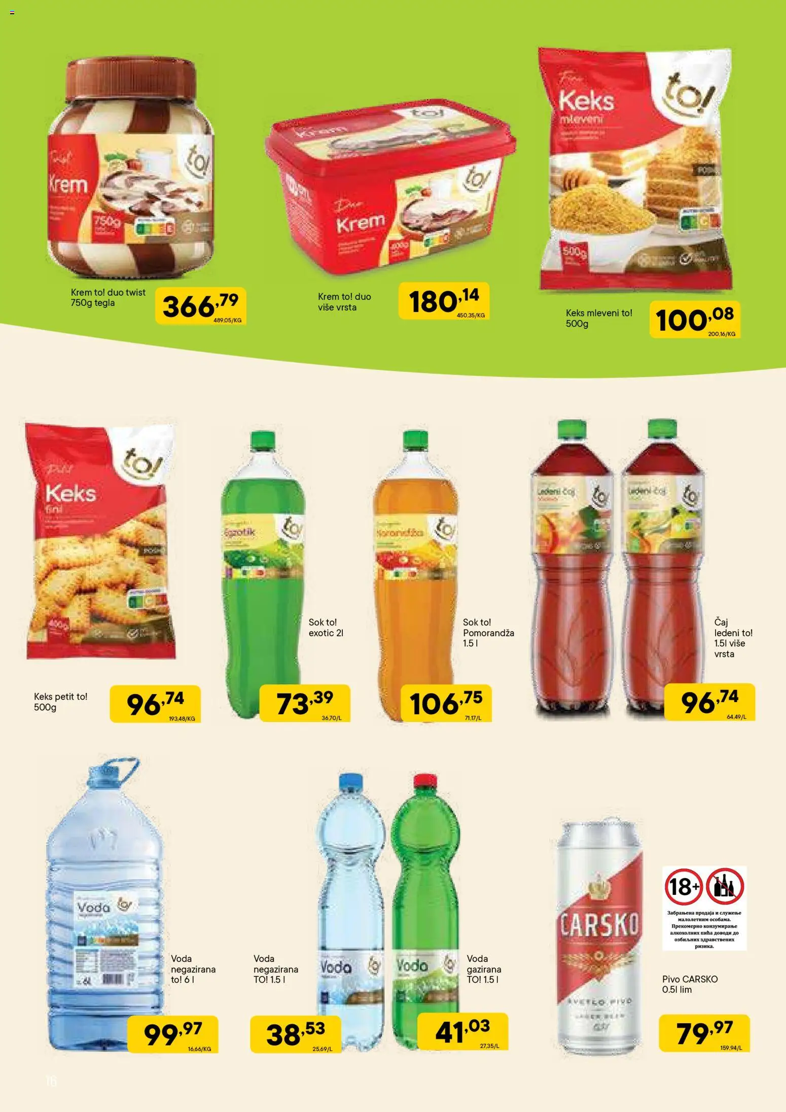PerSu katalog - važi od 29.01.2026 | Strana: 16 | Proizvode: Voda, Pomorandza, Pivo, Tegla