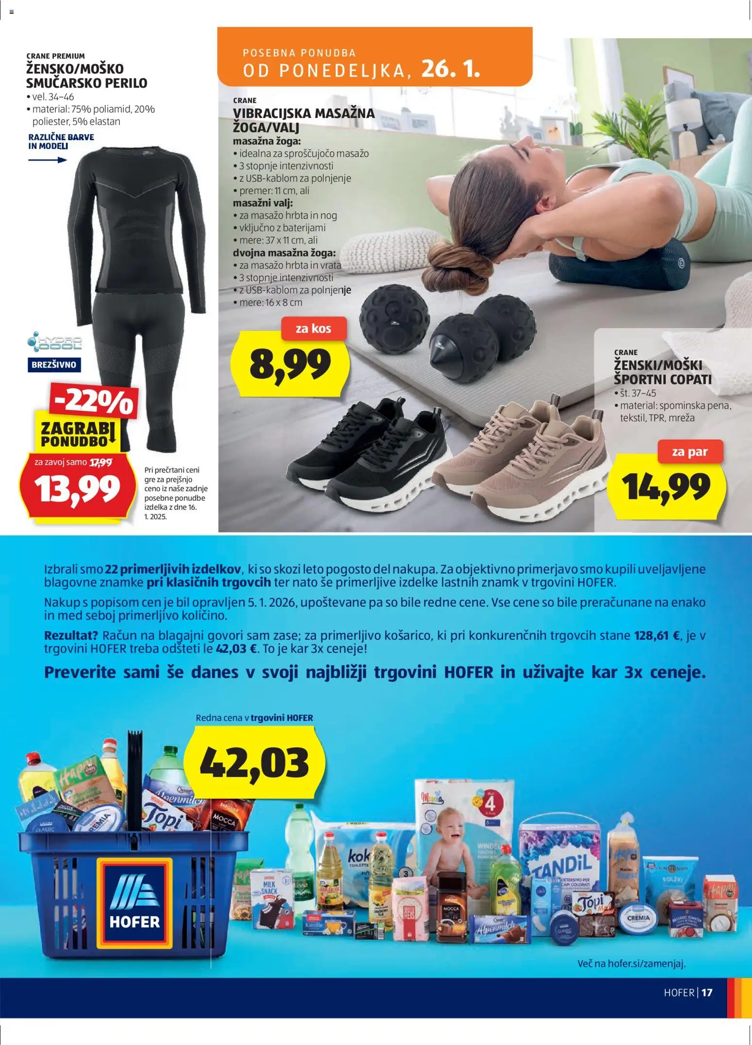 Novi Hofer katalog ponudbe – veljaven od 21.01.2026 | Stran: 17 | Izdelki: Kos, Copati, Vrata