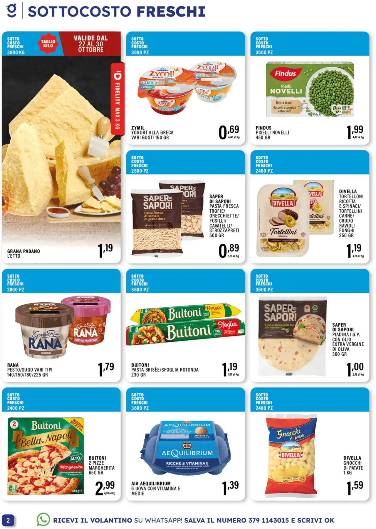 Volantino GECOP del 20.10.2025 | Pagina: 2 | Prodotti: Patate, Pasta, Piselli, Olio extra vergine