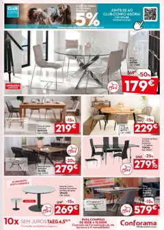 Pré-visualização Conforama folheto válido de 26.03.2026 | Página: 5 | Produtos: Cadeiras, Mesa, Mesa de jantar
