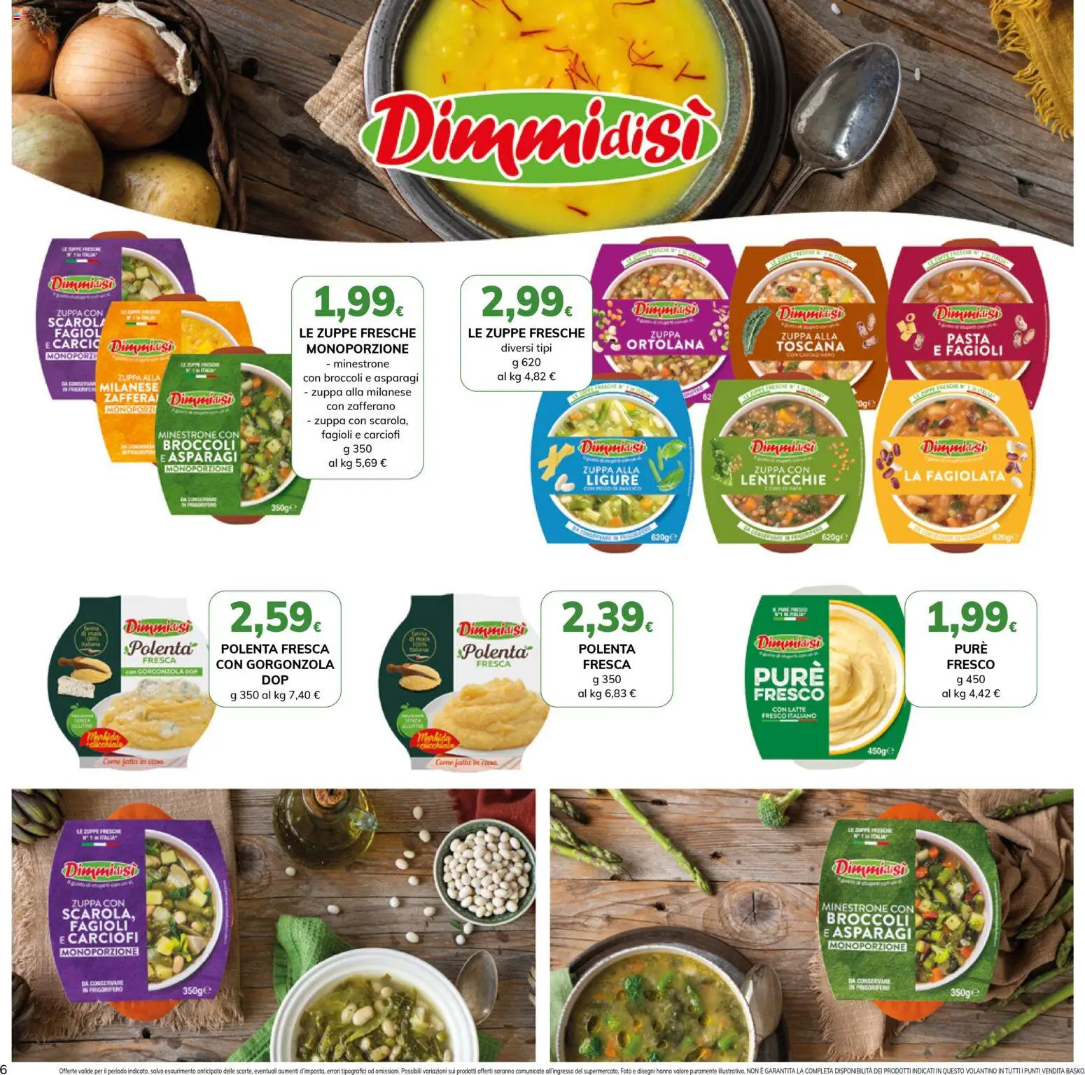 Volantino Basko del 11.11.2025 | Pagina: 6 | Prodotti: Fagioli, Pasta, Carciofi, Broccoli