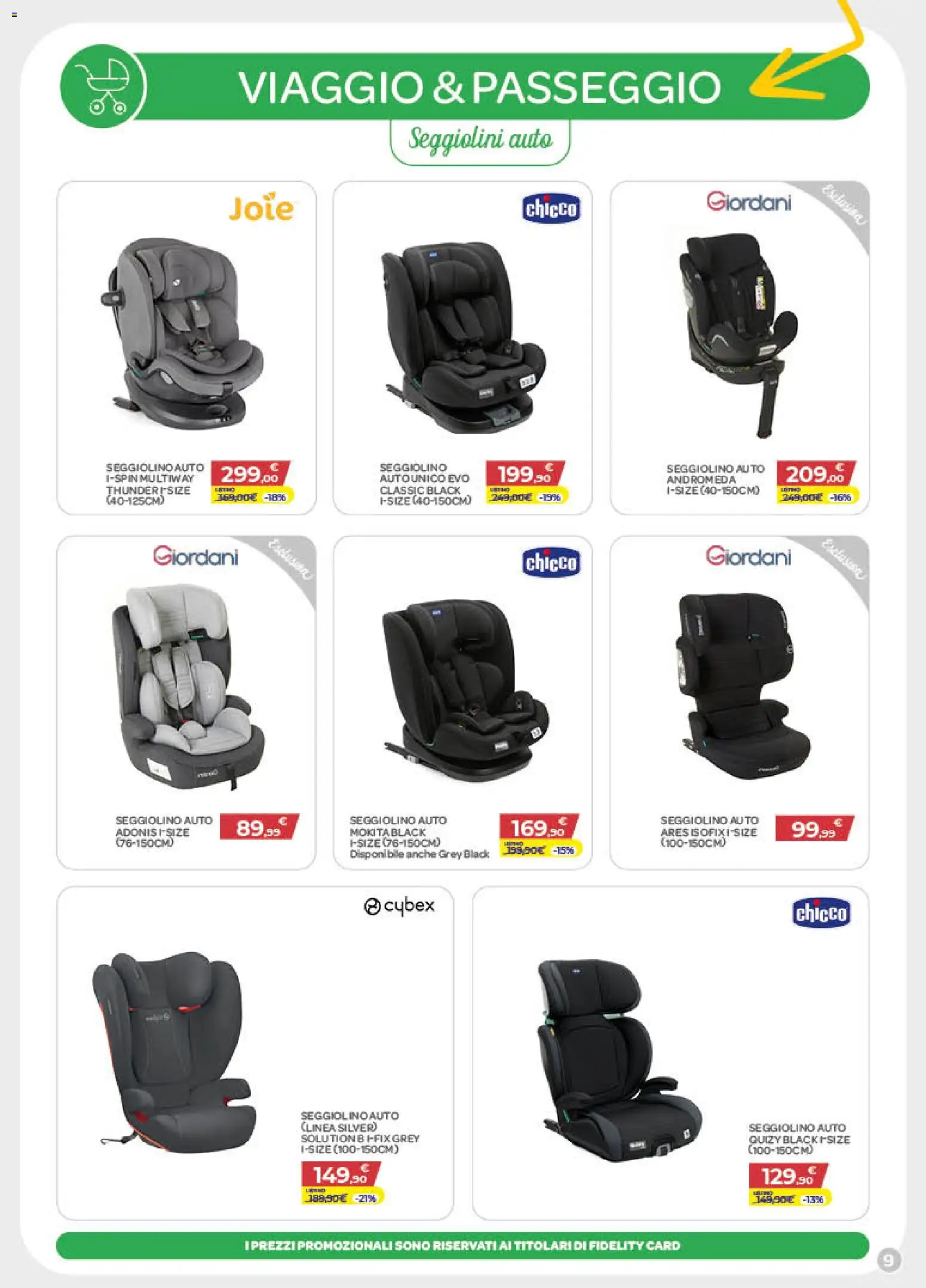 Volantino Bimbo store del 09.01.2026 | Pagina: 9 | Prodotti: Seggiolino