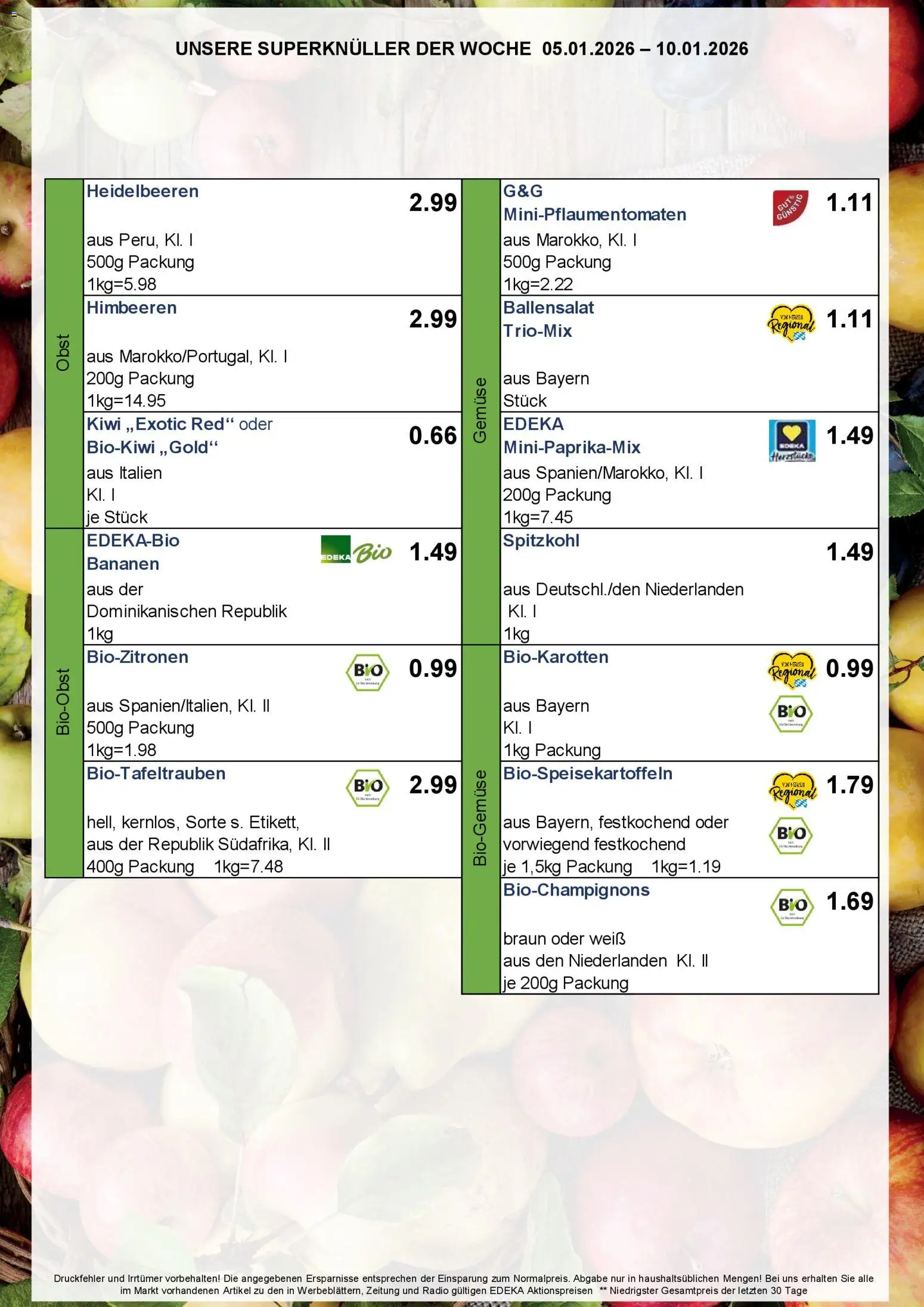 Simmel - Bayern – gültig ab 05.01.2026 | Seite: 8 | Produkte: Himbeeren, Bananen, Kiwi, Radio