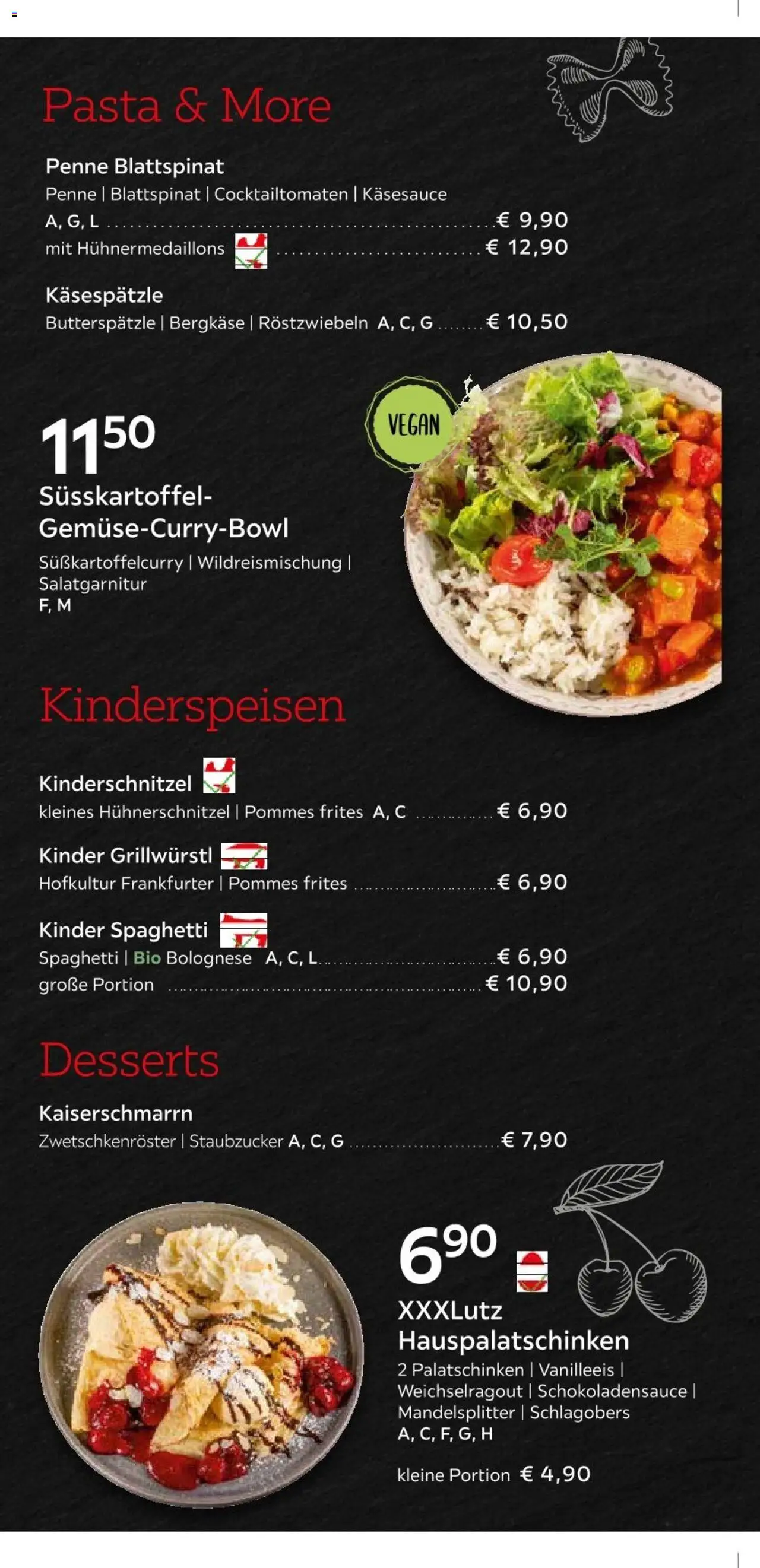 XXXLutz Aktuelle Speisekarte gültig ab 15.05.2025 | Seite: 6 | Produkte: Pasta, Hajdina liszt