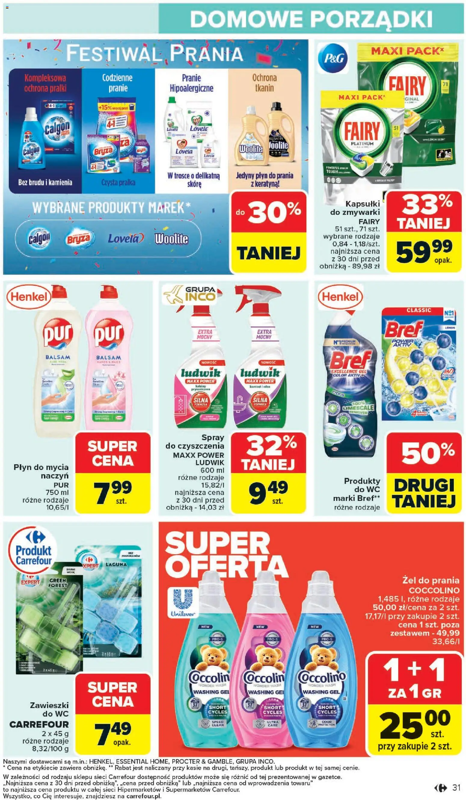 Carrefour Gazetka od 27.10.2025 | Strona: 33 | Produkty: Calgon, Pralka, Lovela, Kapsułki do zmywarki