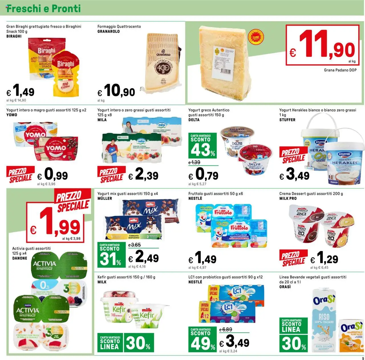 Volantino Iper del 13.06.2025 | Pagina: 9 | Prodotti: Crema, Riso, Cereali, Formaggio