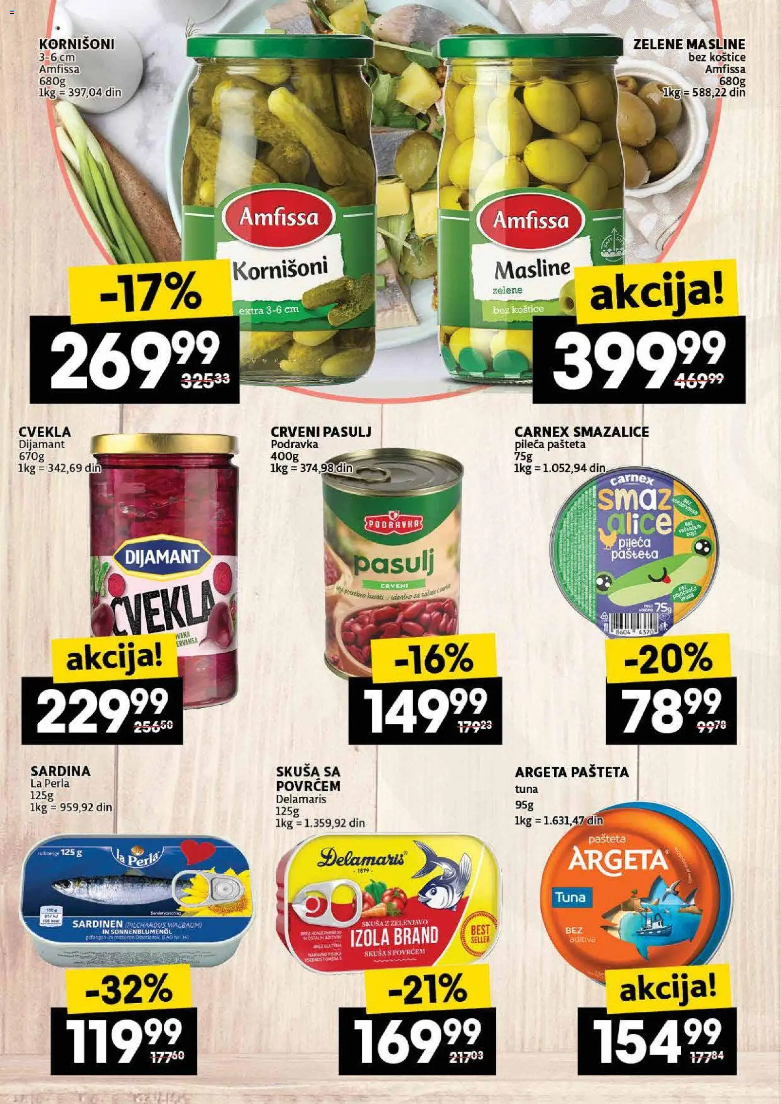 Idea katalog - važi od 20.11.2025 | Strana: 16 | Proizvode: Skuša, Kornišoni, Podravka, Sardina