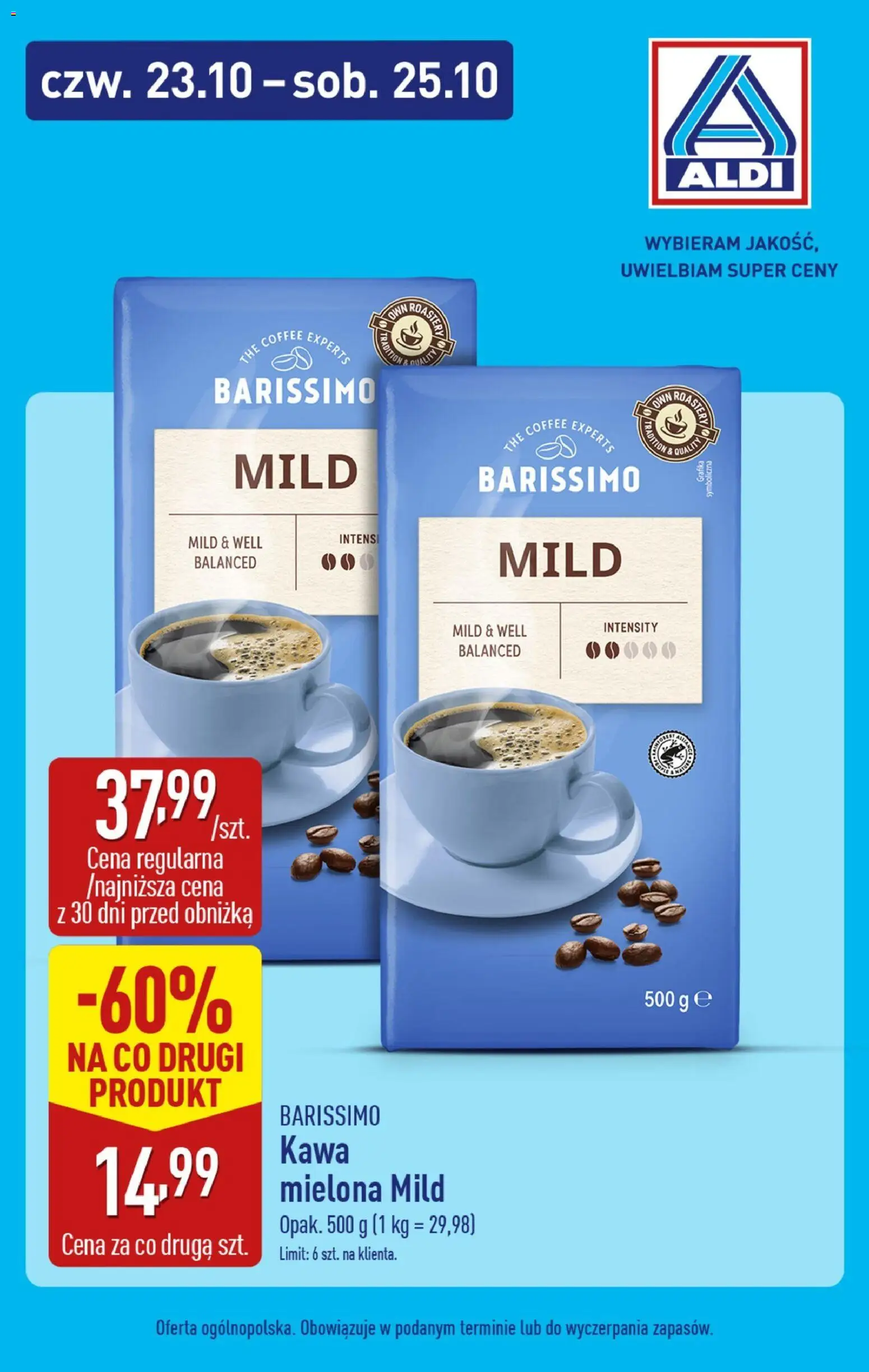 Aldi Gazetka - Super oferty na weekend od 23.10.2025 | Strona: 3 | Produkty: Kawa