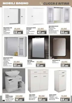 Anteprima del volantino Orizzonte Mobile catalogo valido a partire dal 16.01.2026 | Pagina: 56 | Prodotti: Mobili bagno, Bagno, Specchio, Lampada