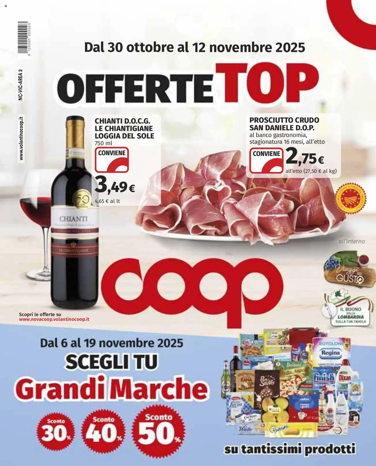 Volantino COOP del 30.10.2025 | Pagina: 1 | Prodotti: Prosciutto Crudo, Prosciutto
