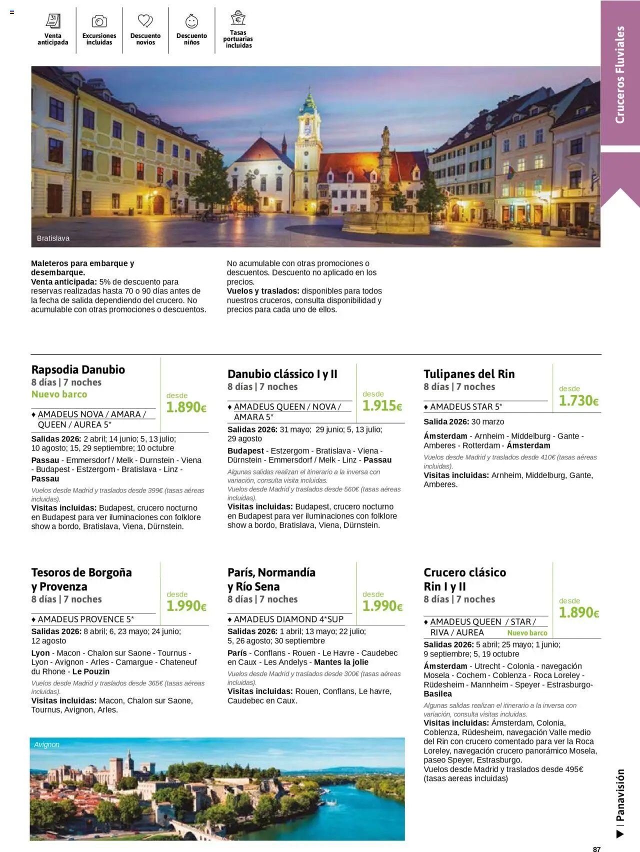 Viajes El Corte Inglés - Crucero Fantástico │ válido desde el 16.09.2025 | Página: 87 | Productos: Colonia, Navegación