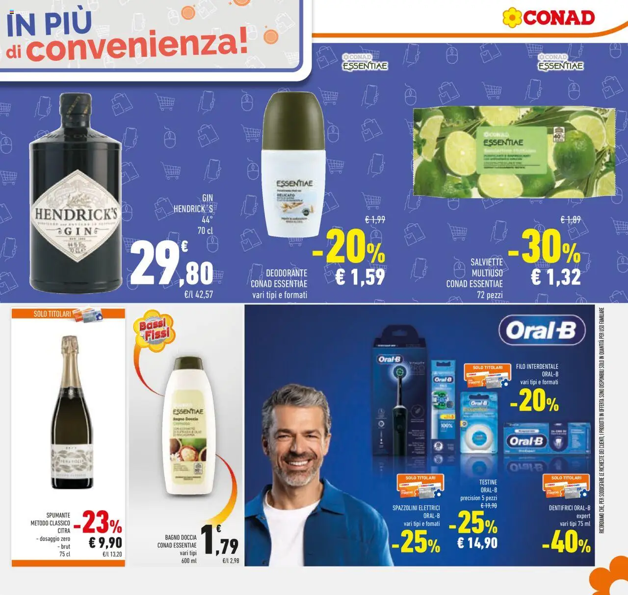 Volantino Conad del 13.08.2025 | Pagina: 27 | Prodotti: Deodorante, Gin, Spumante, Bagno