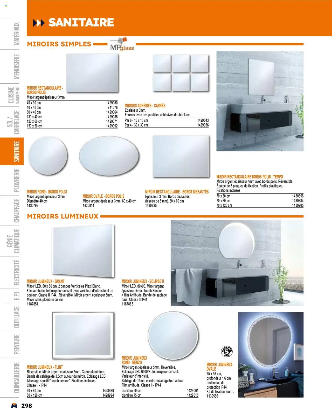  | Page: 298 | Produits: Interrupteur, Miroir, Cadre