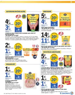 E.Leclerc - Prévisualisation de YAOURTS DE HAUTE-SAVOIE AU LAIT ENTIER SUR LIT DE FRUITS (1) "NOS RÉGIONS ONT DU TALENT", 4x150g (600g) Le kg: 3,92 €. Différentes variétés : Fraise et cerise, poire et mirabelle ou pêche et abricot valide à partir de 11.11.2025 | Page: 17